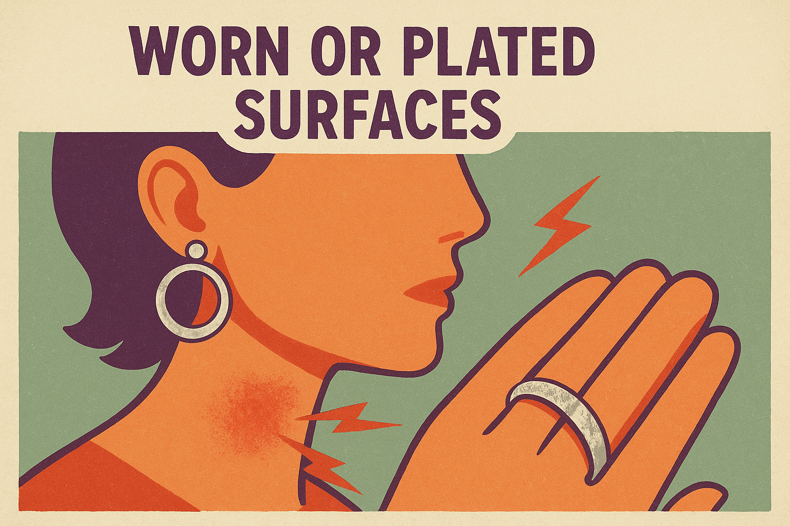Worn or plated surfaces