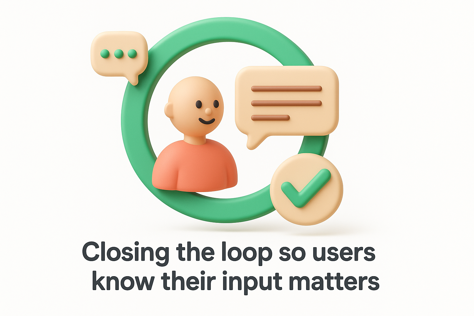 Closing the loop so users know their input matters