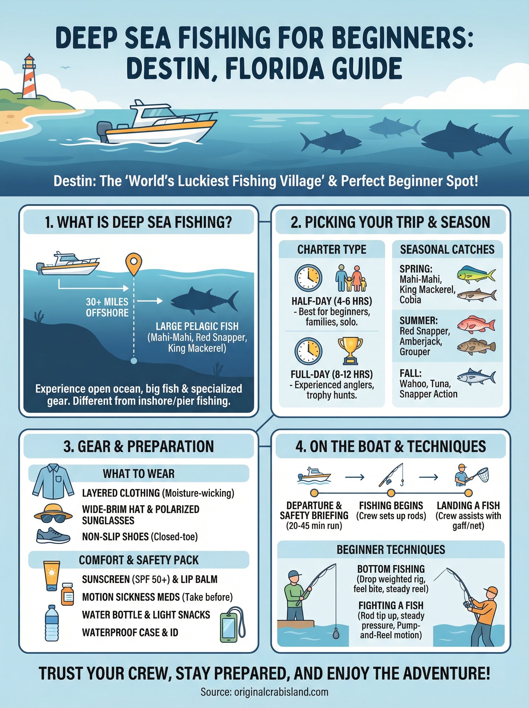 deep sea fishing for beginners infographic