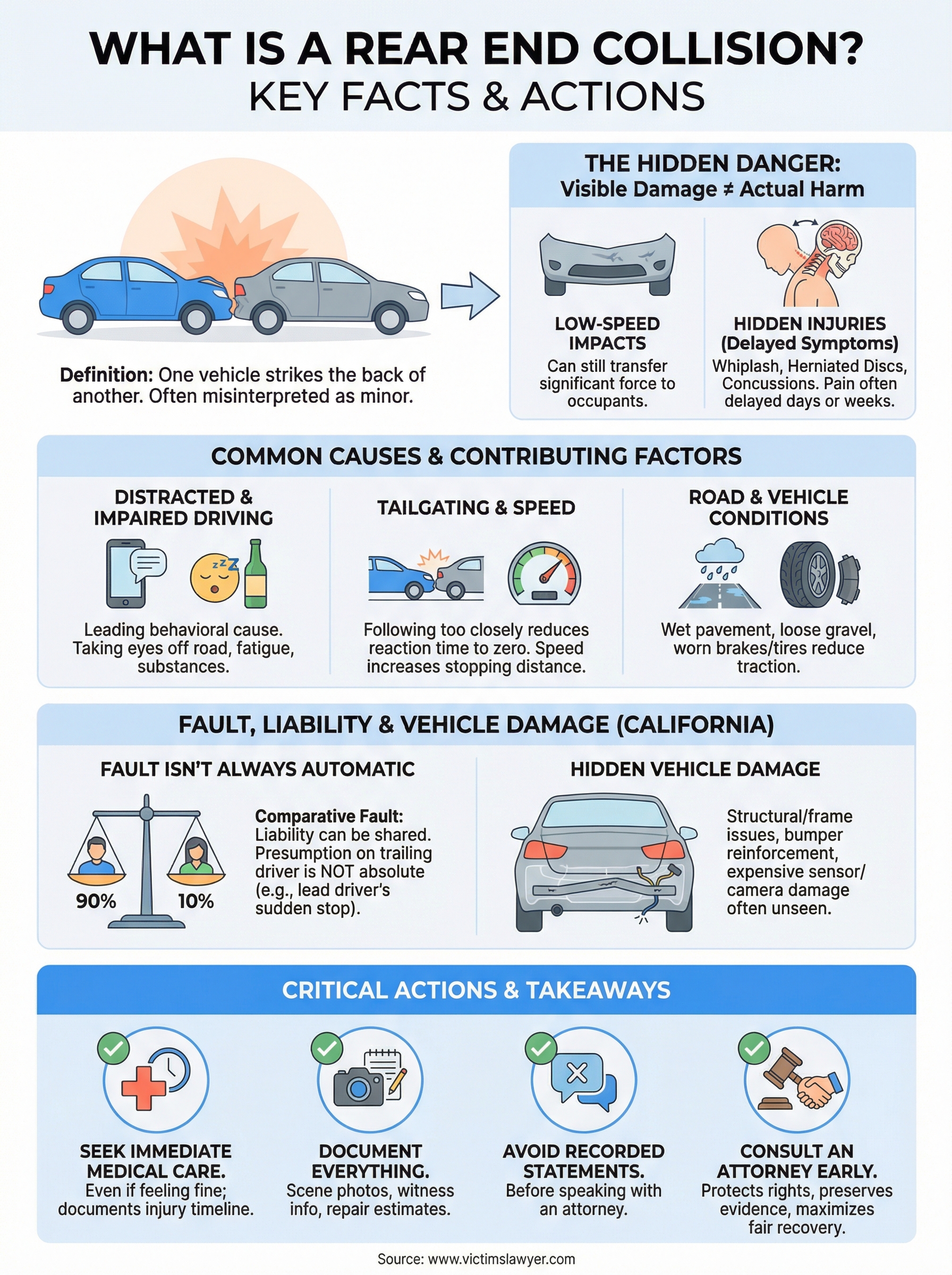 what is a rear end collision infographic