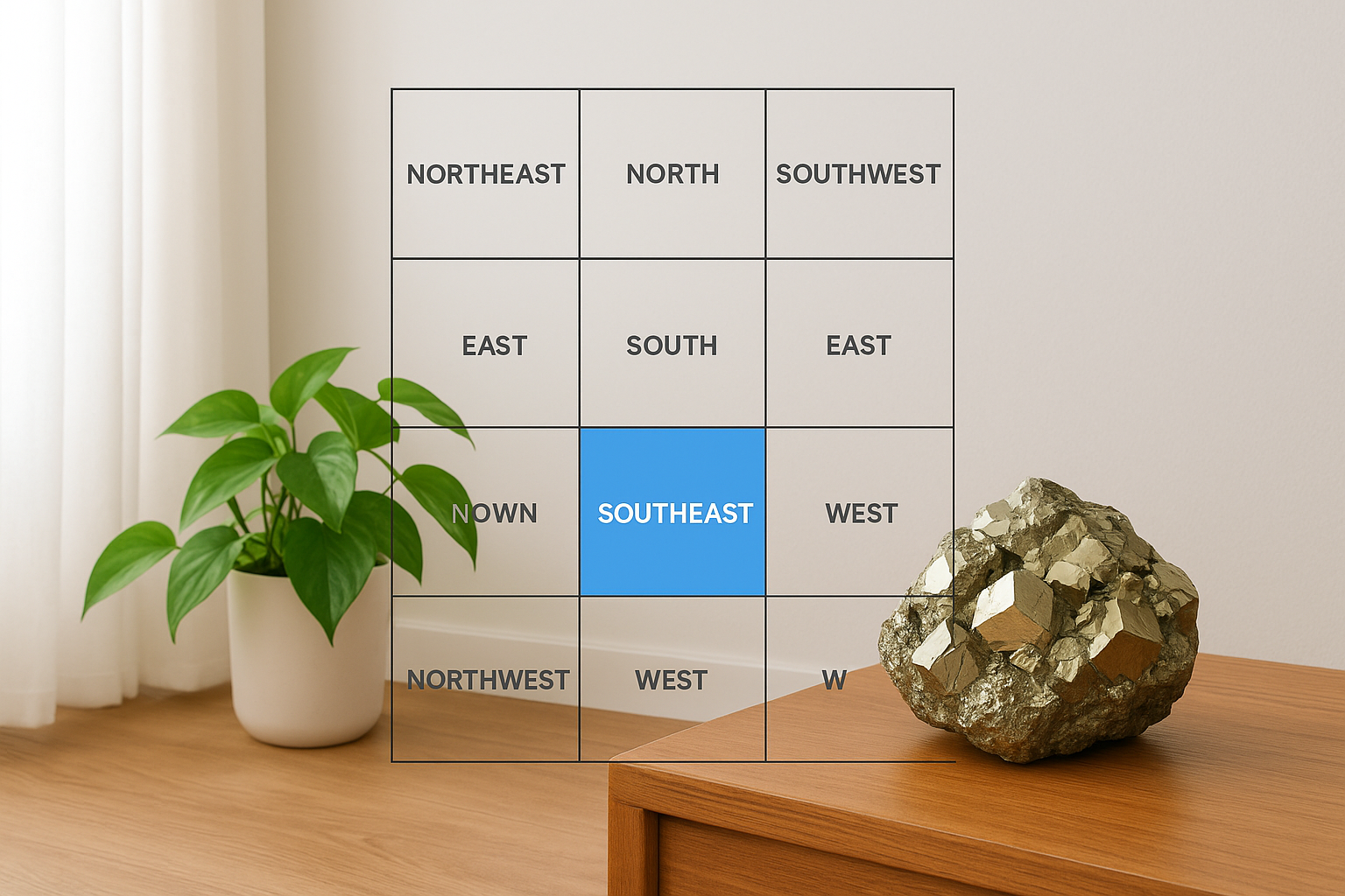 The Bagua map and the southeast sector