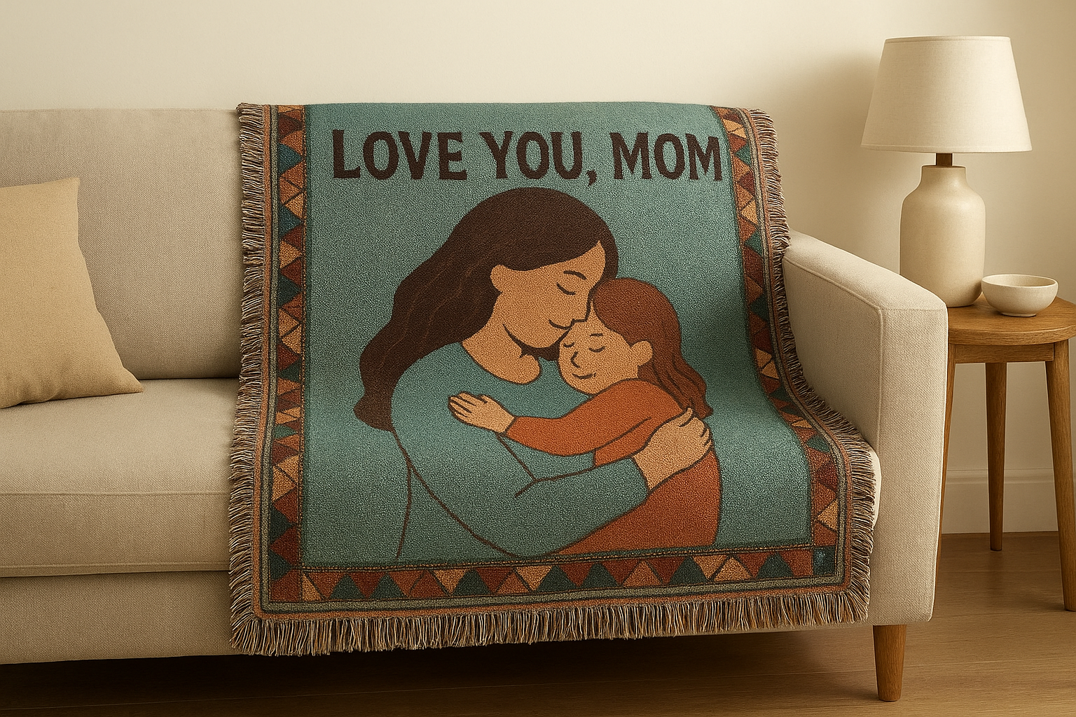 4. A woven blanket she will actually keep on the couch