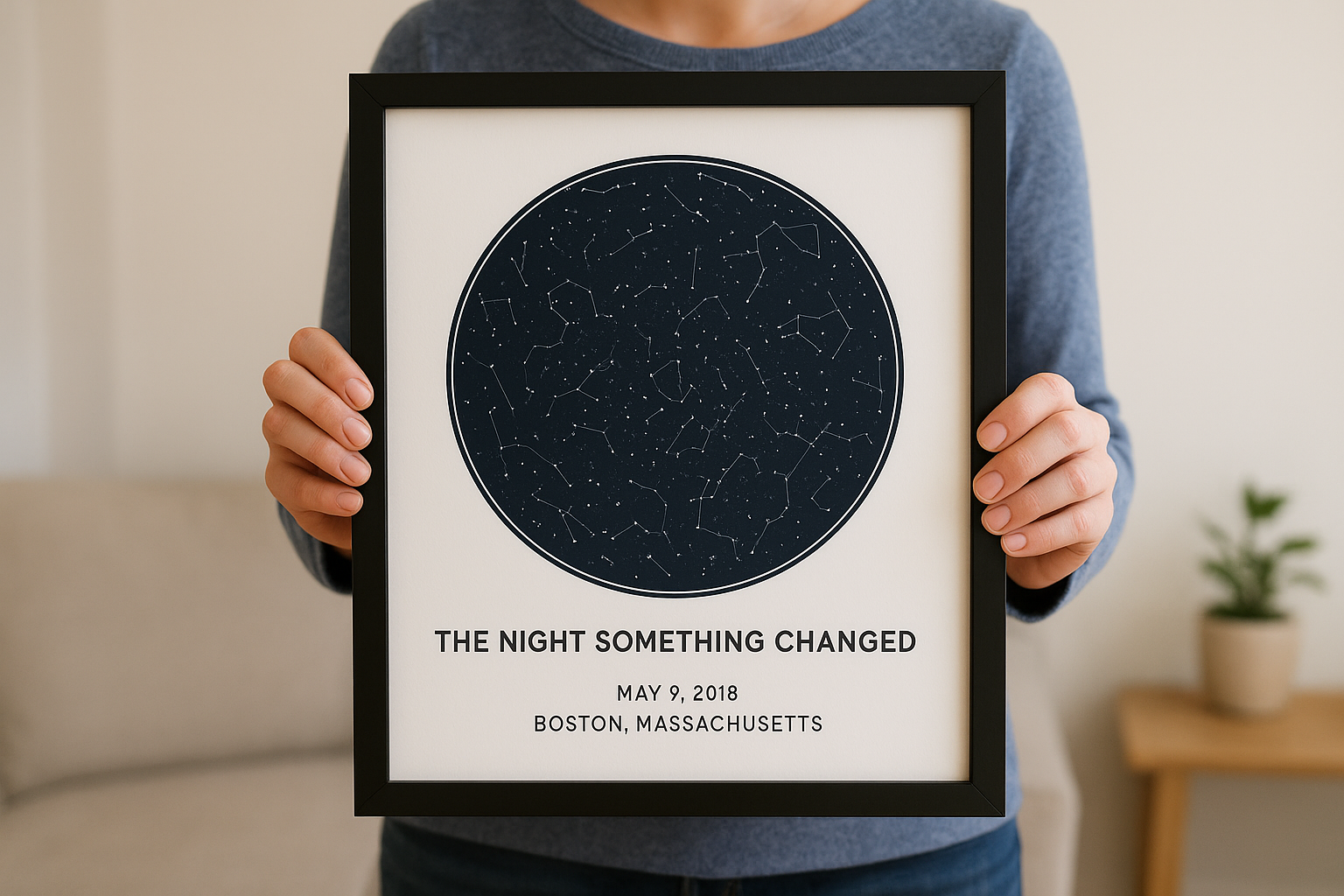 7. A custom star map of the night something changed