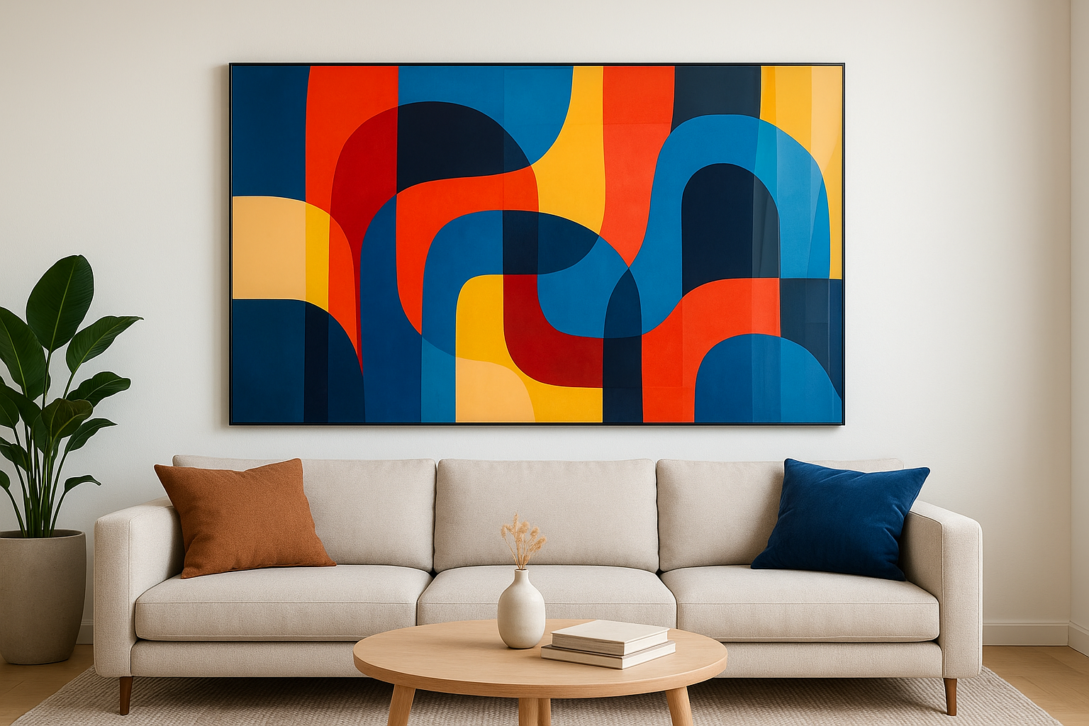 2. Oversized Abstract Acrylic Glass Statement Piece