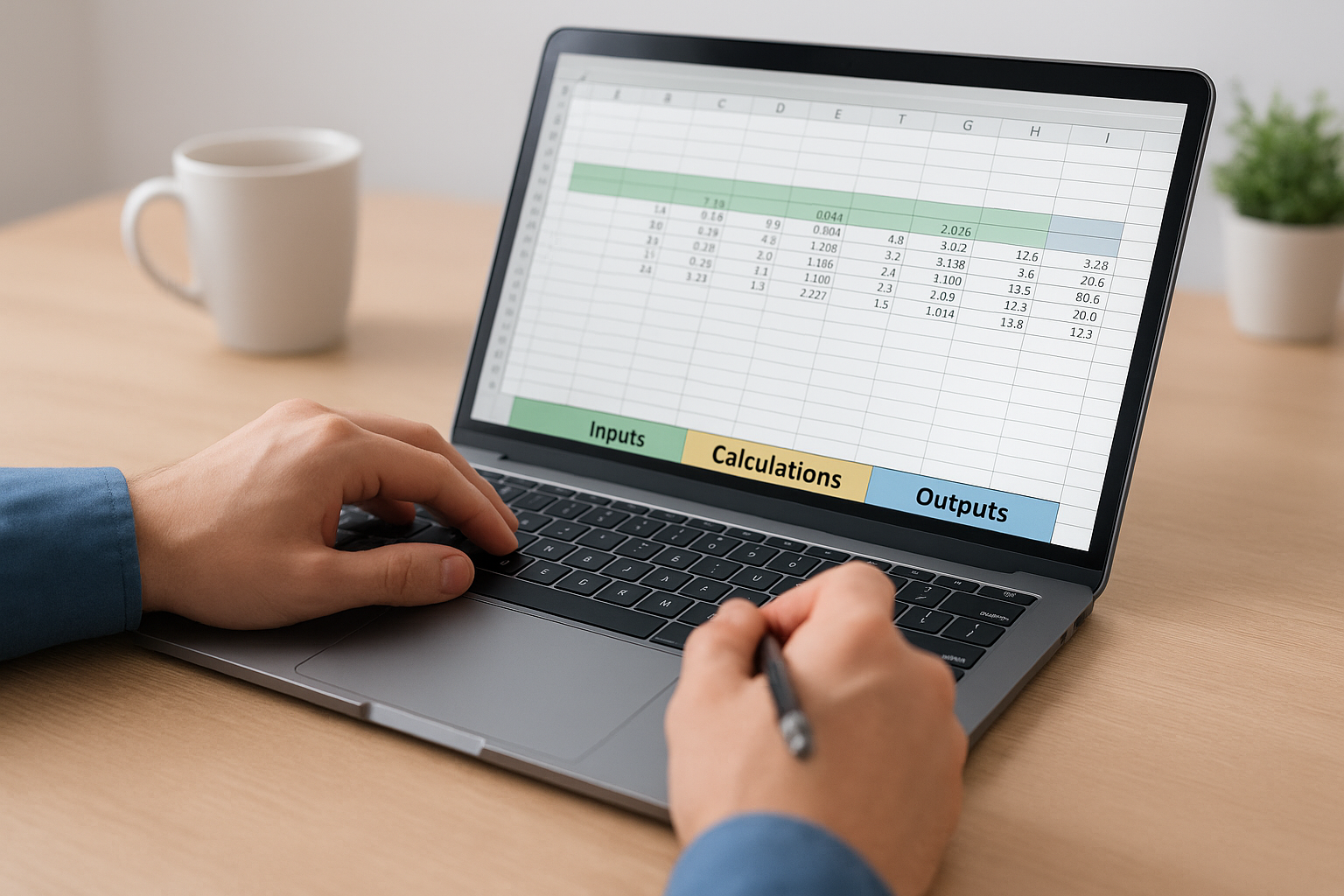 3. Use a clean flow across the workbook