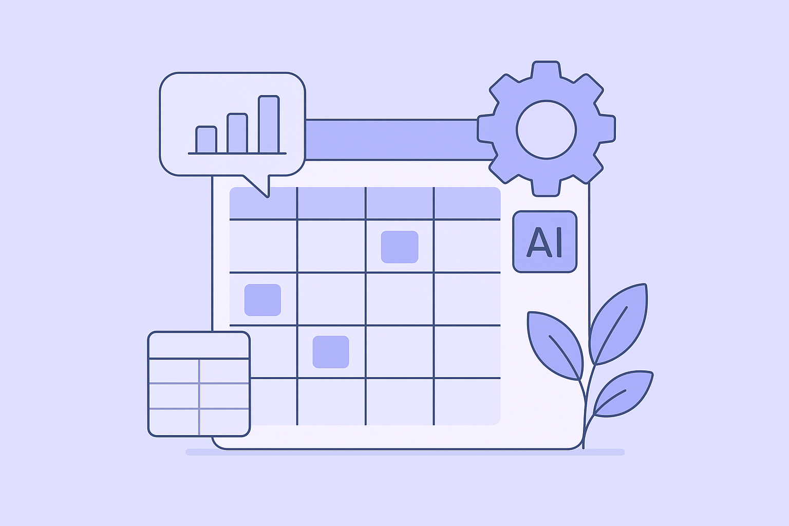 4. Airtable AI content calendar template, spreadsheet-meets-database with AI fields