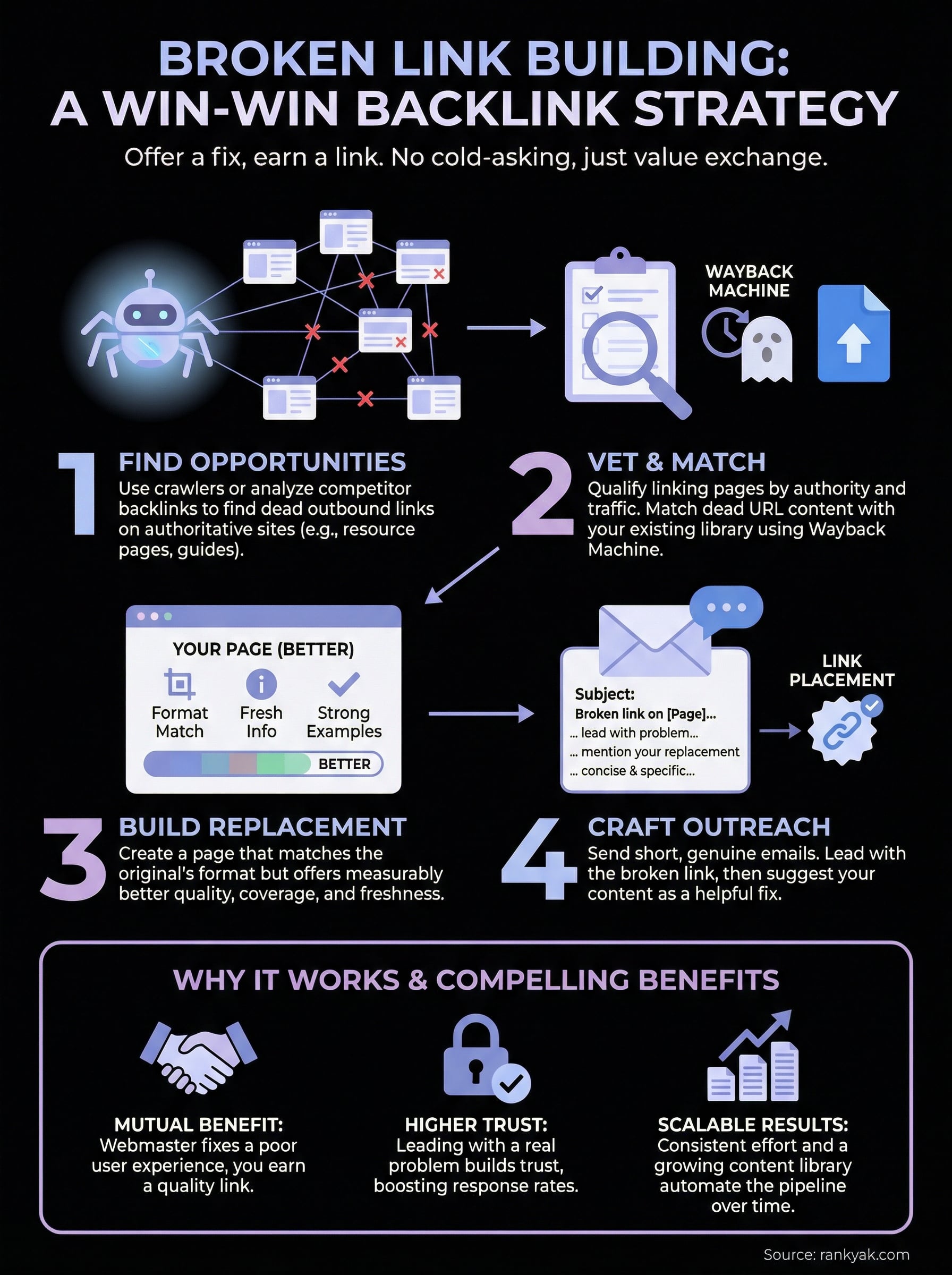 broken link building infographic