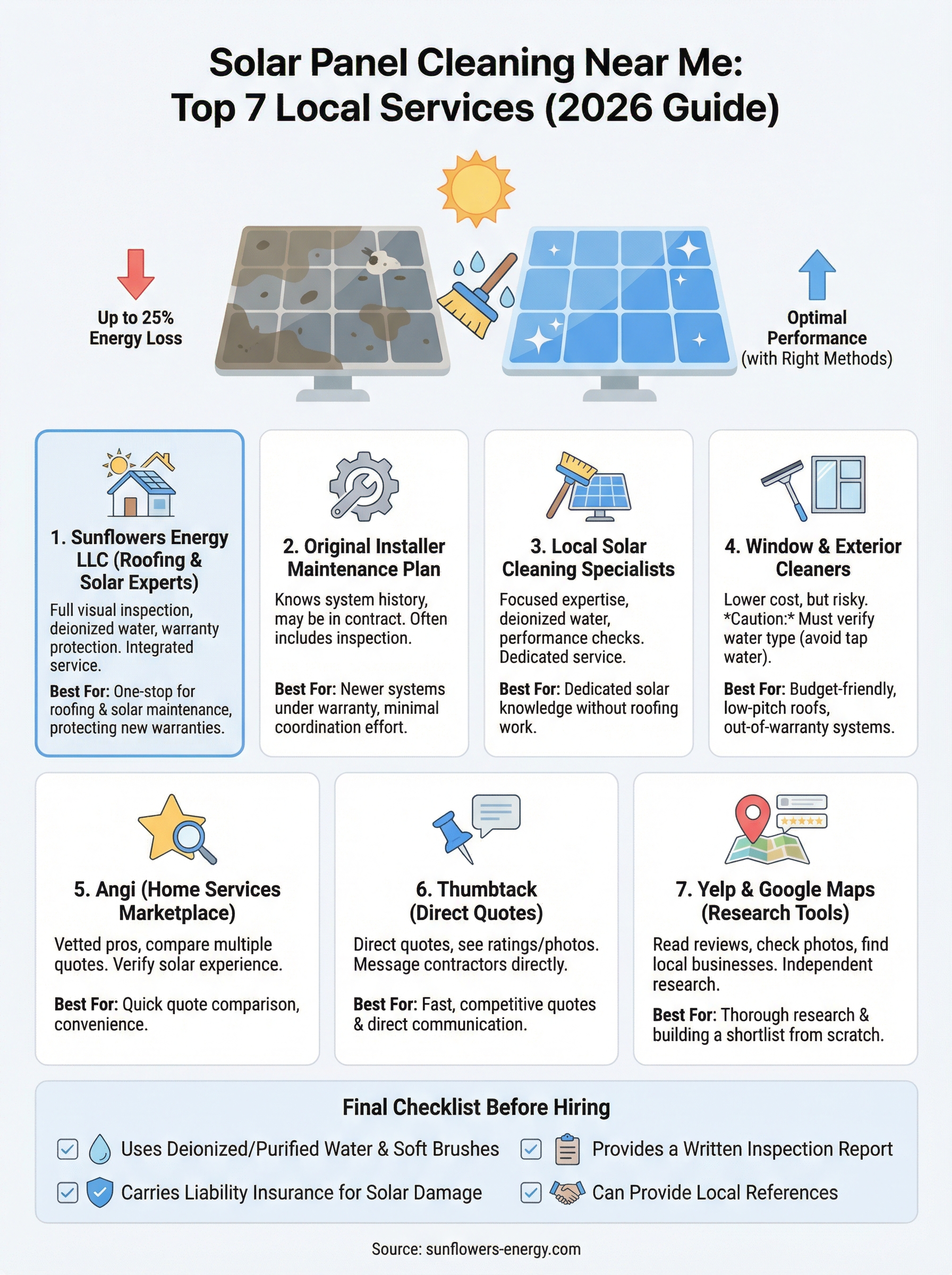 solar panel cleaning near me infographic