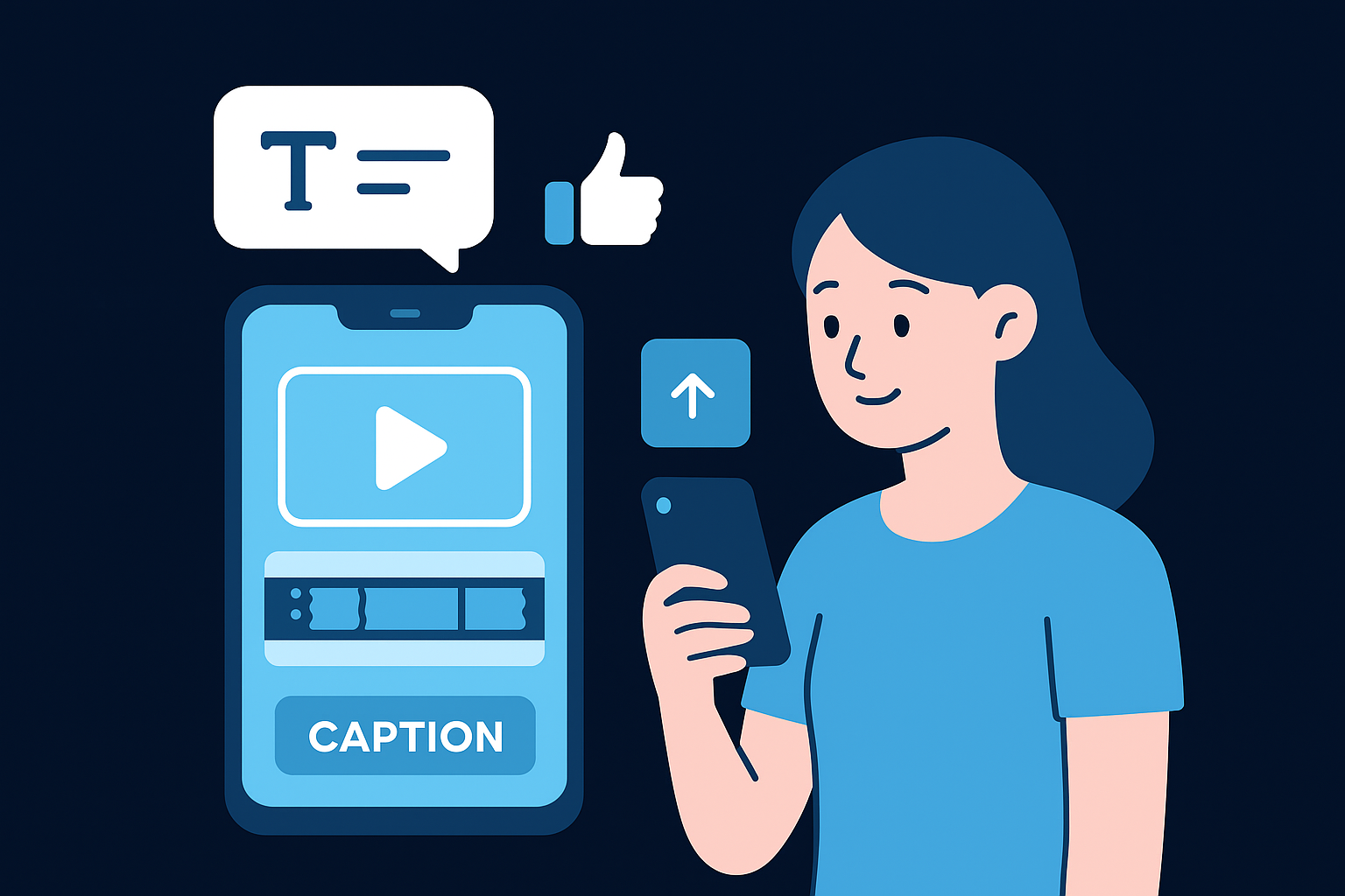 Templates, captions, and social-first features