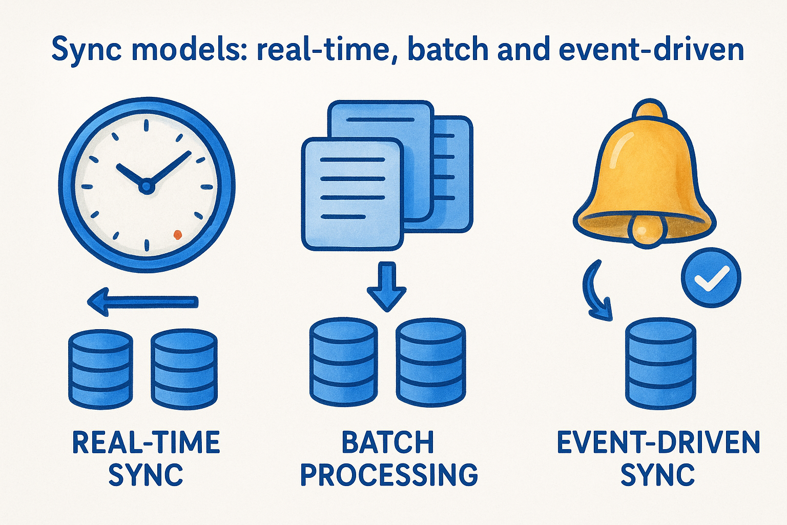 Sync models: real-time, batch and event-driven