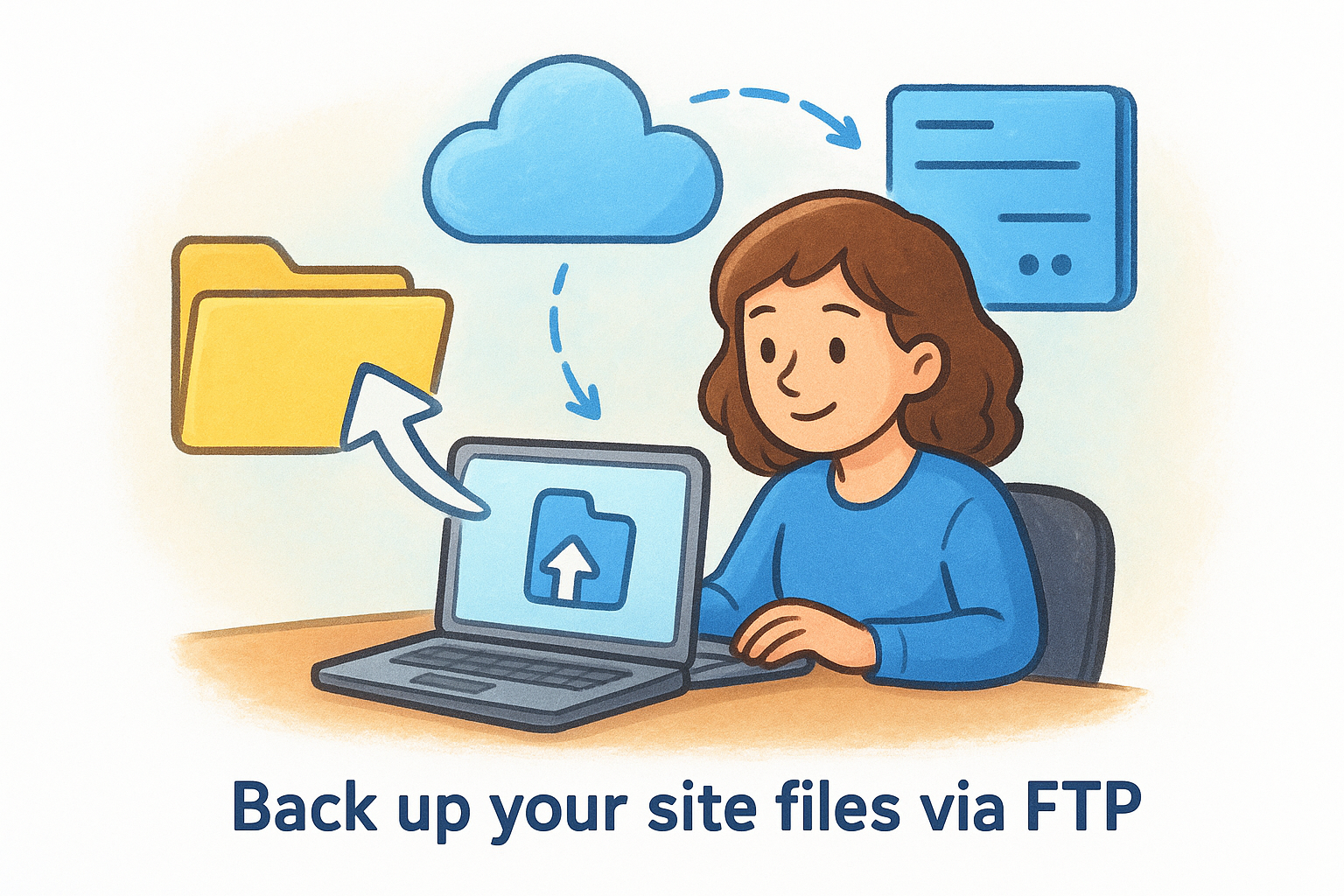 Back up your site files via FTP