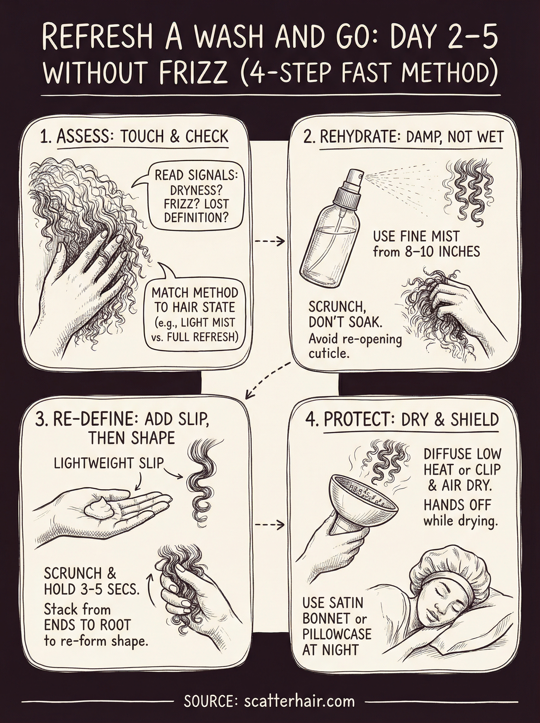 how to refresh a wash and go infographic