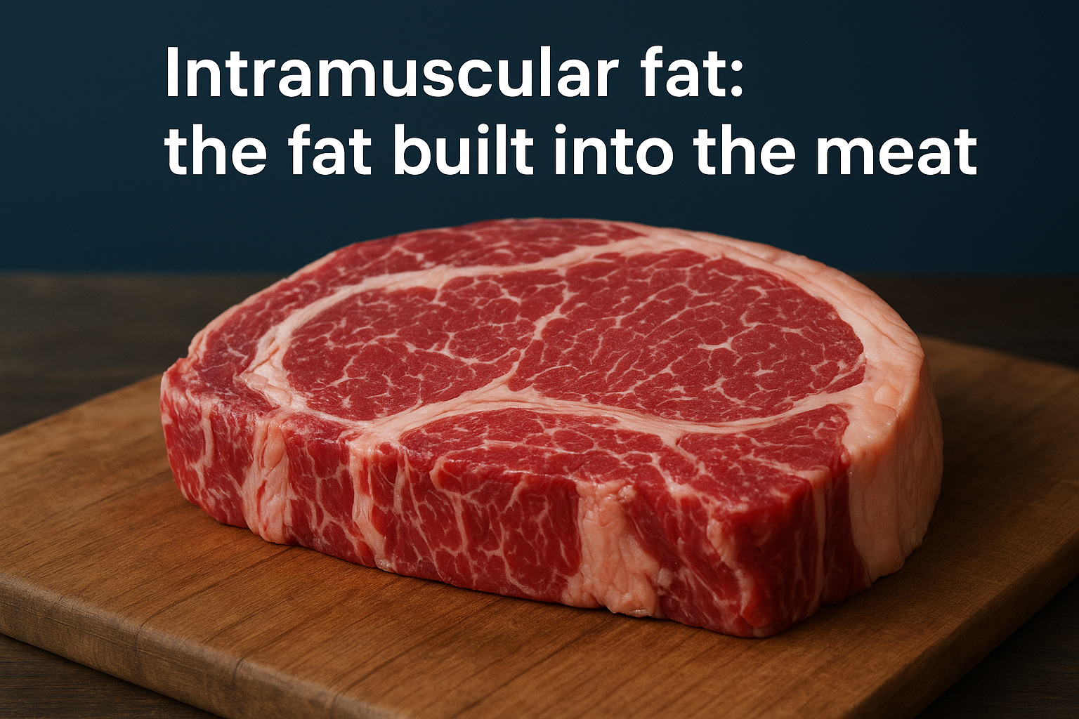 Intramuscular fat: the fat built into the meat