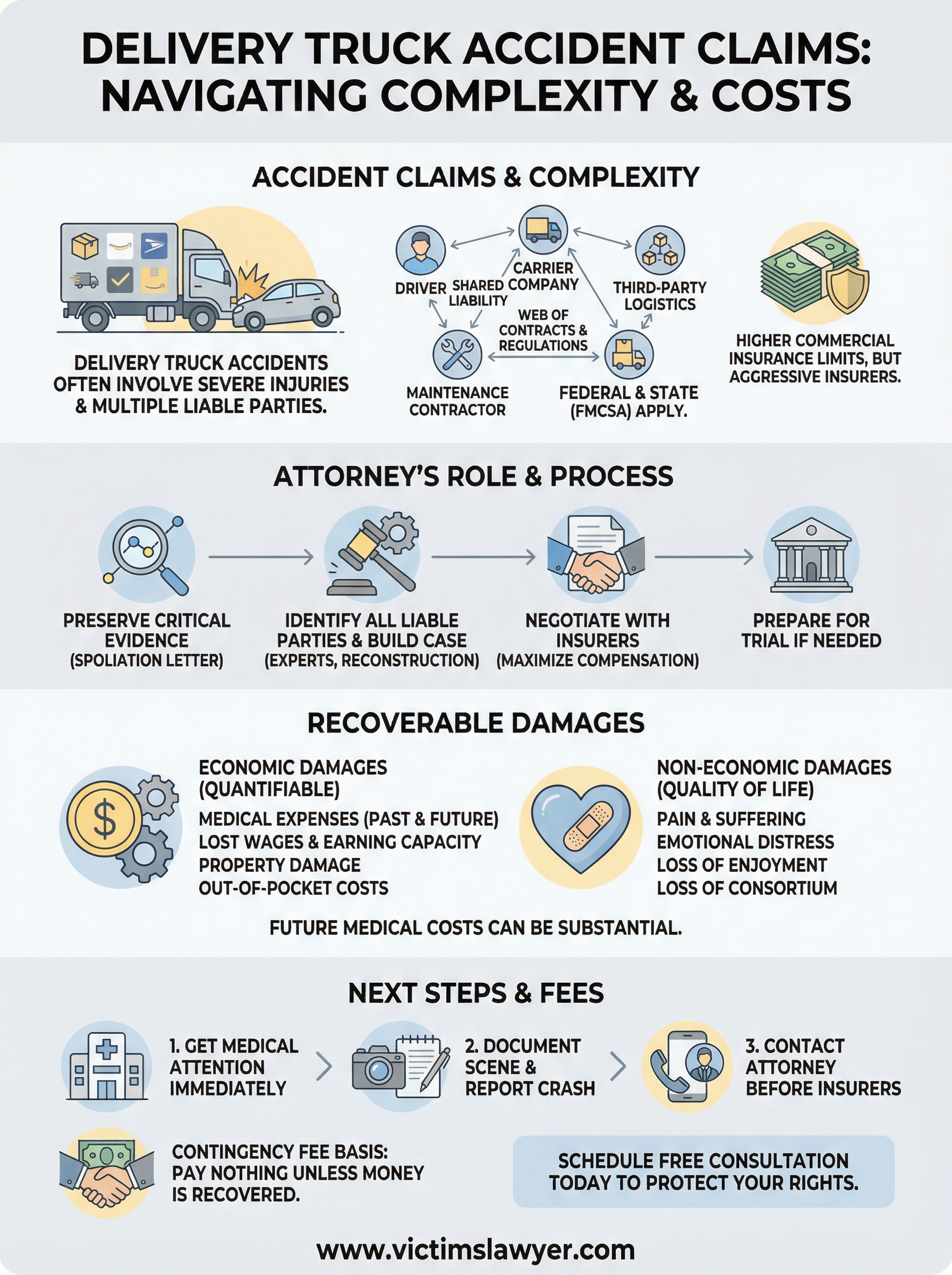 delivery truck accident attorney infographic