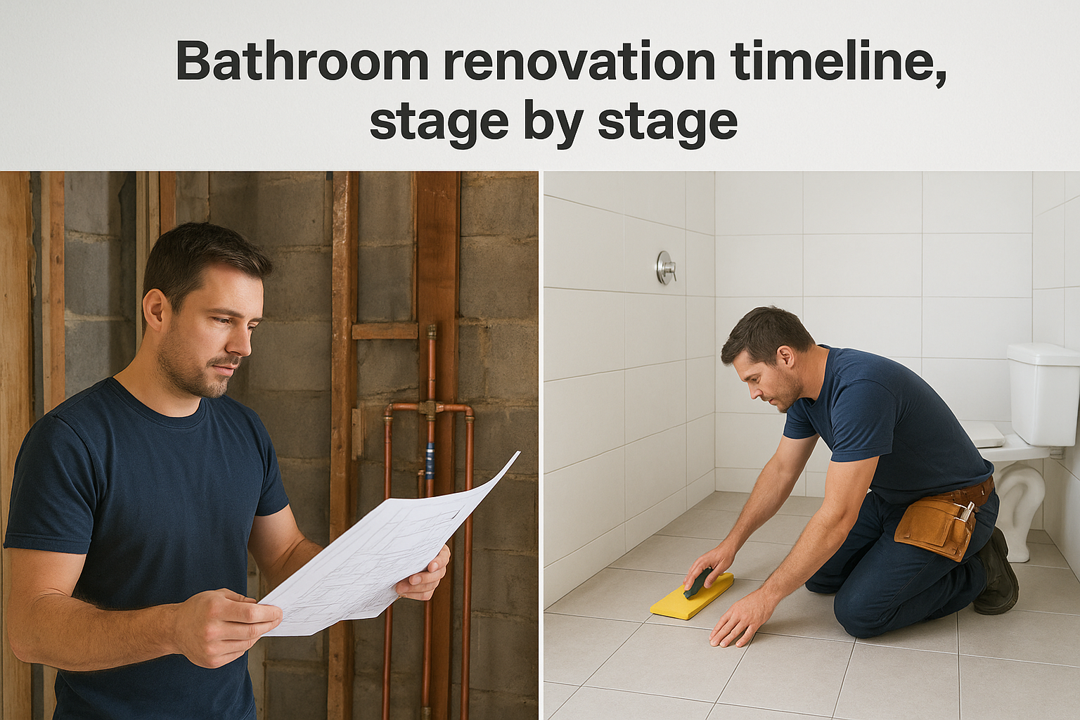 Bathroom renovation timeline, stage by stage
