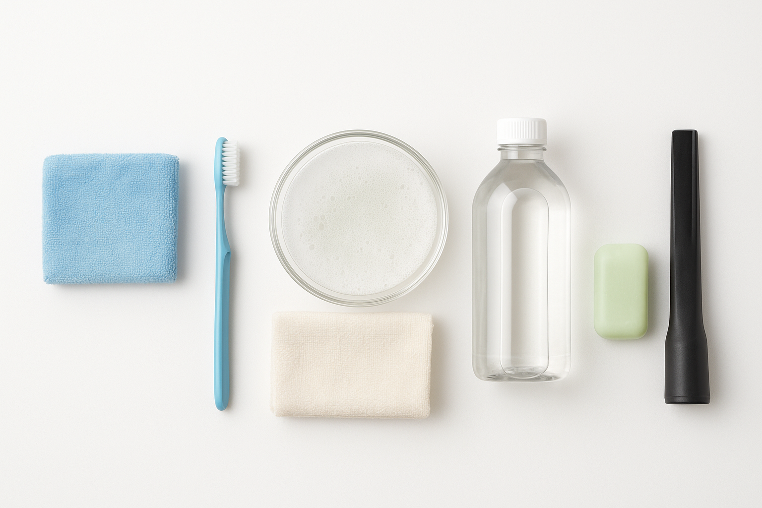 Tools and cleaning products to gather