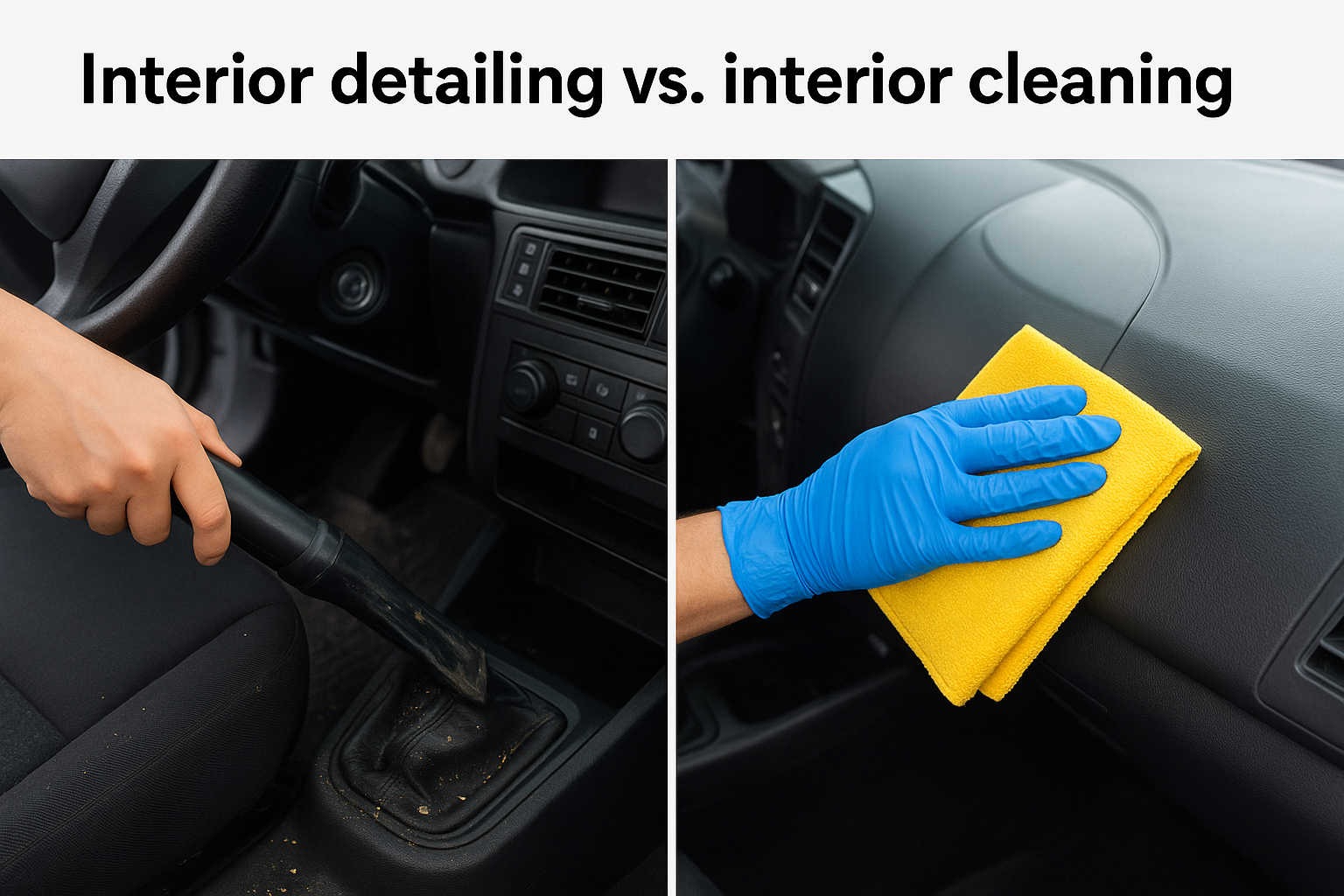 Interior detailing vs. interior cleaning