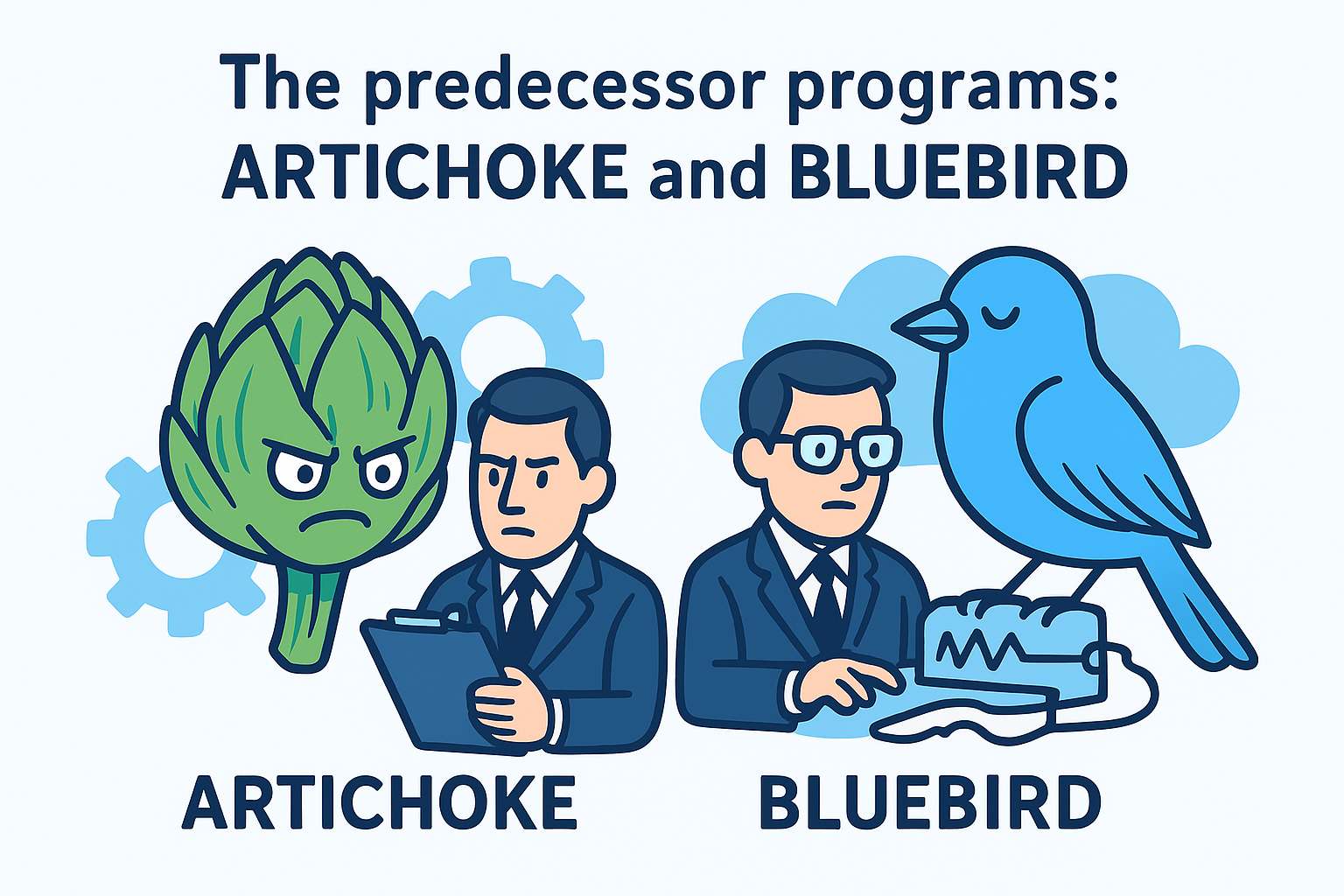The predecessor programs: ARTICHOKE and BLUEBIRD