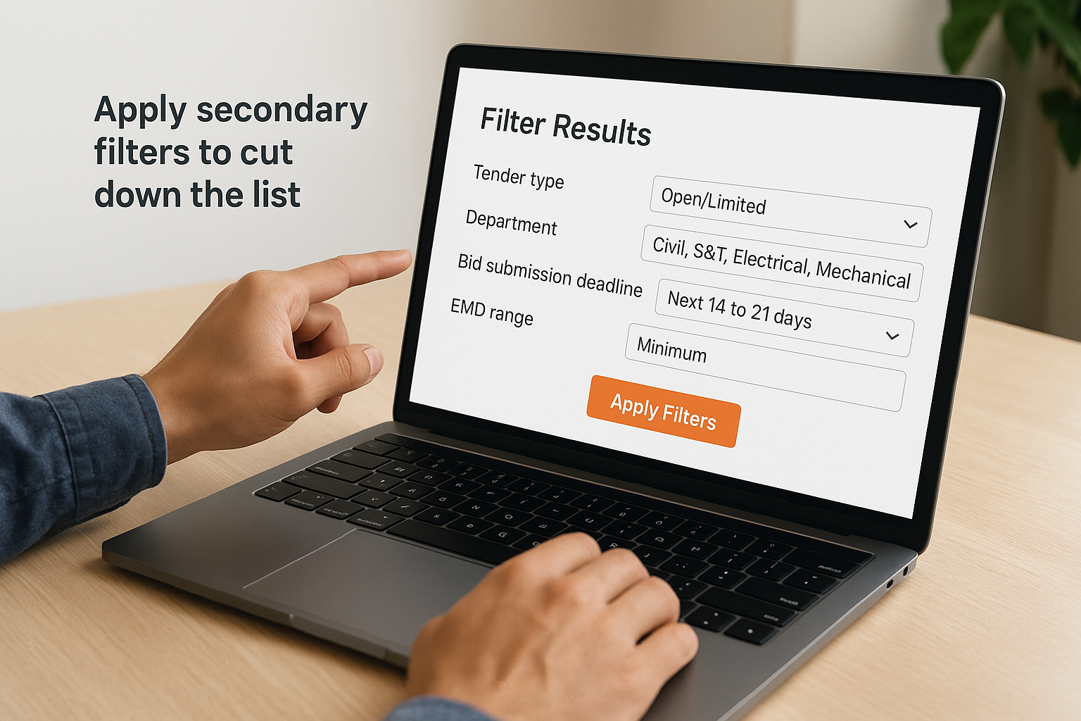 Apply secondary filters to cut down the list
