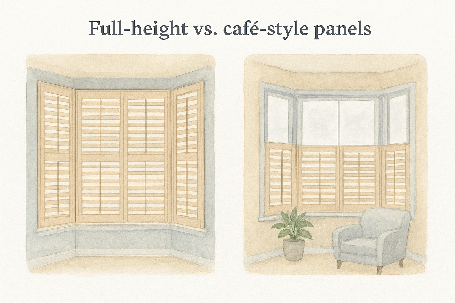 Full-height vs. café-style panels