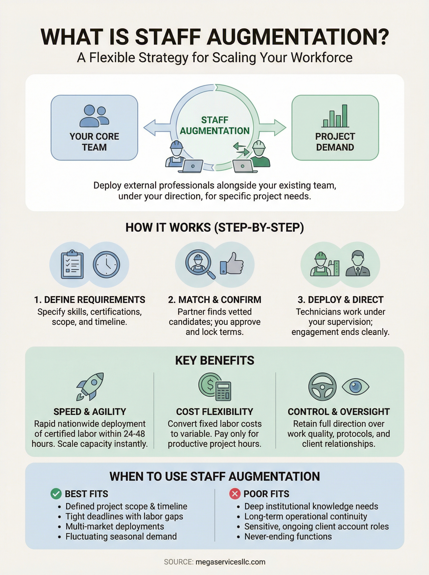 what is staff augmentation infographic