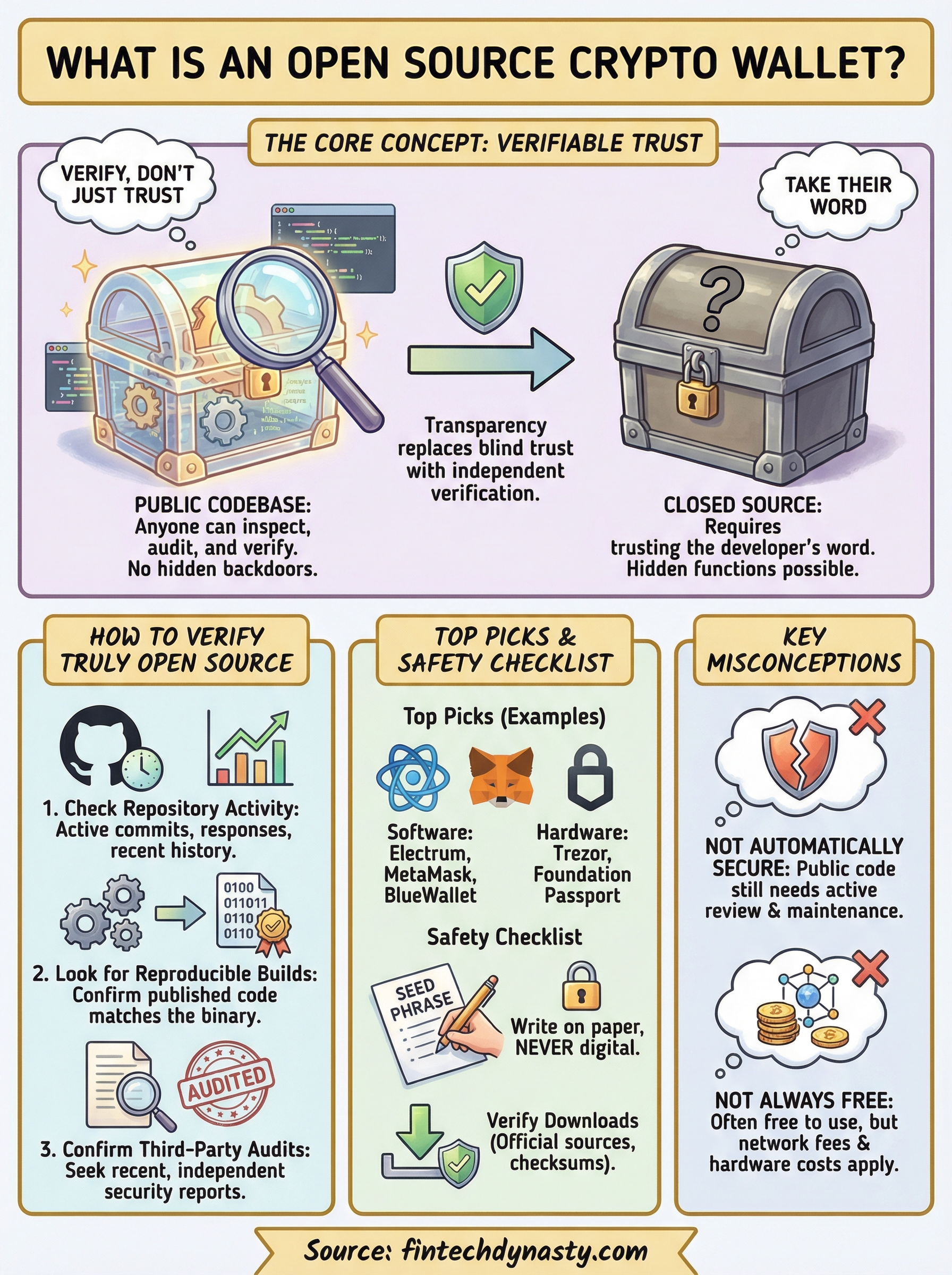 what is an open source crypto wallet infographic