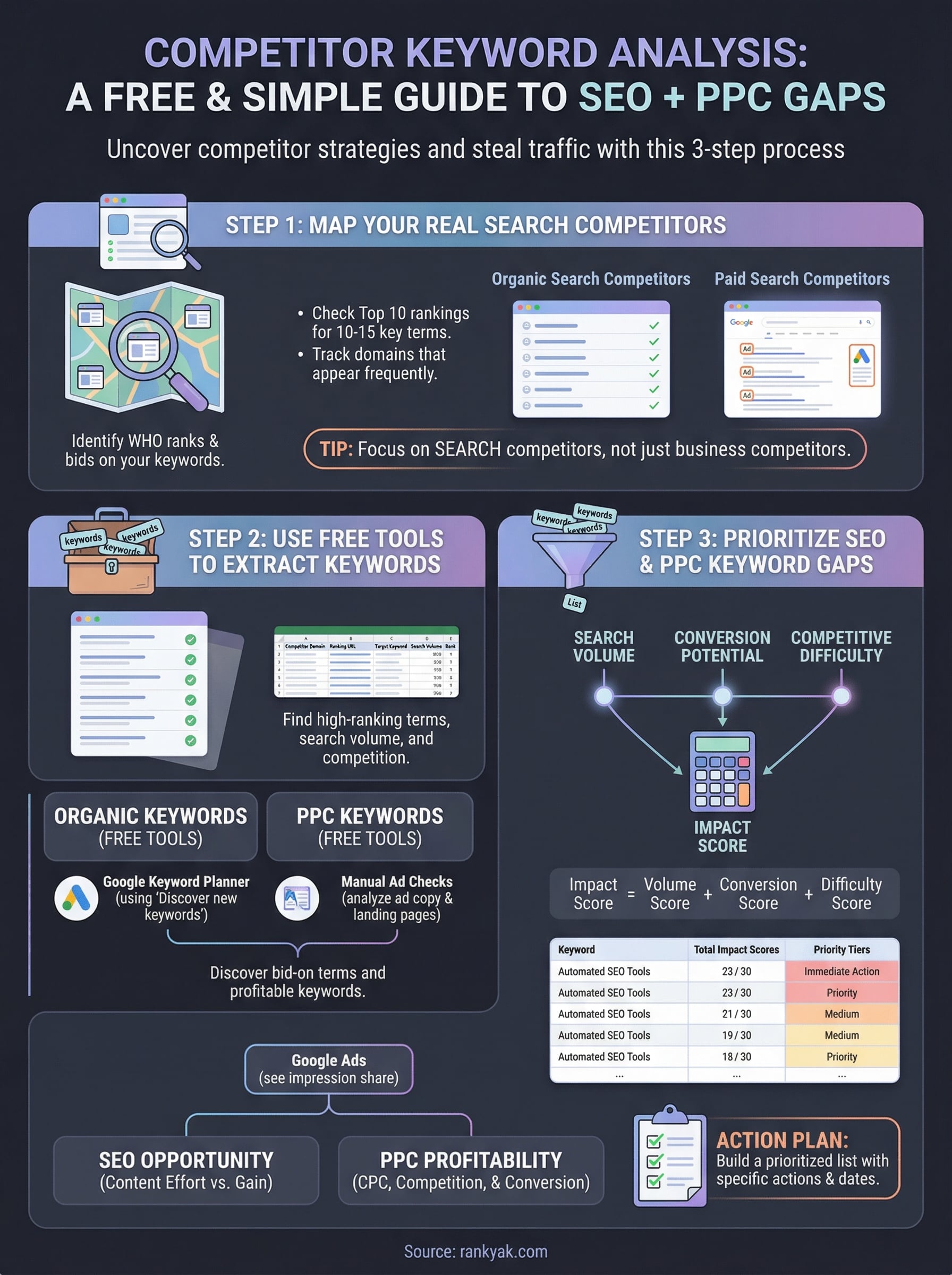 competitor keyword analysis infographic