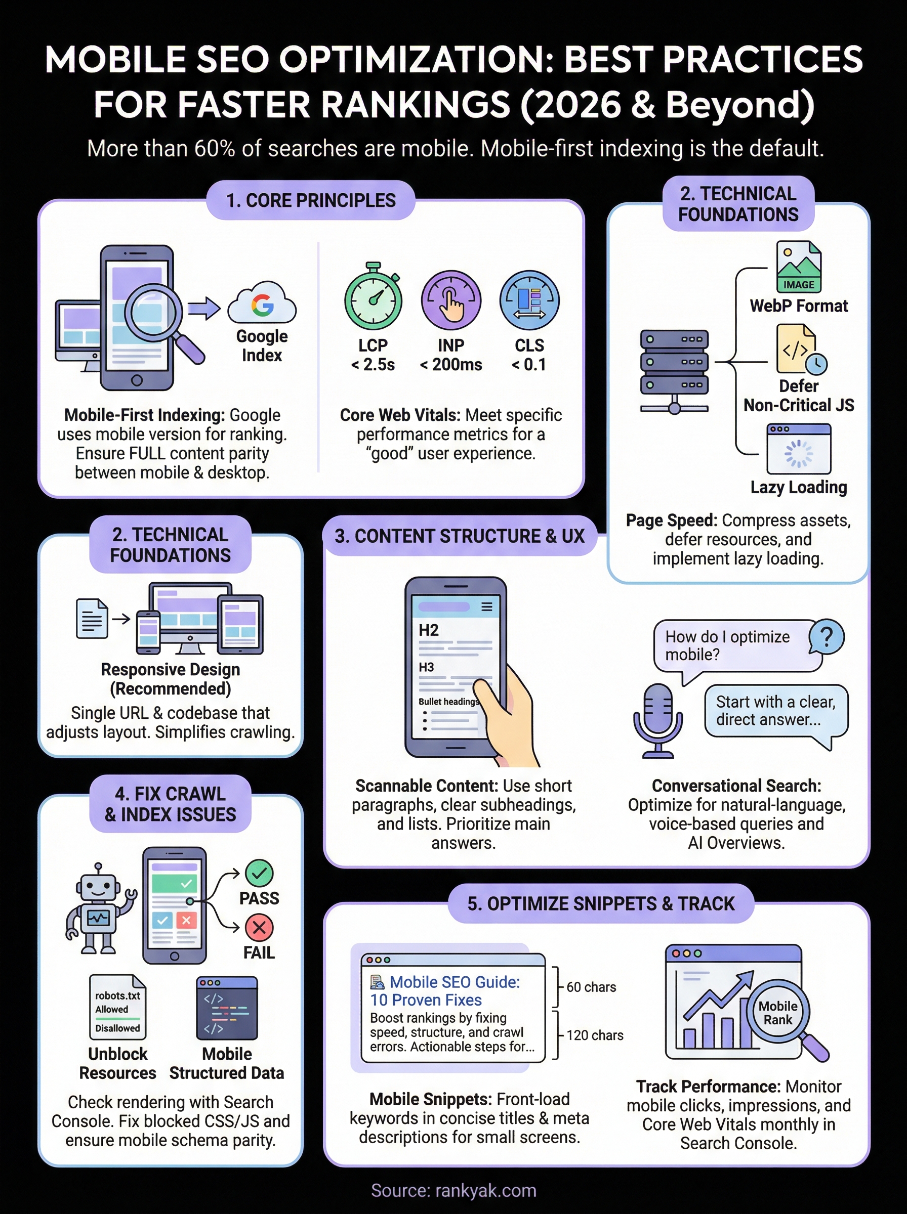 mobile seo optimization infographic