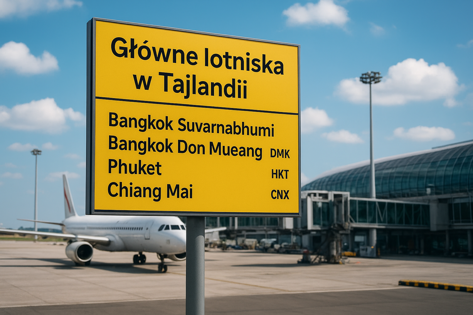 Główne lotniska w Tajlandii