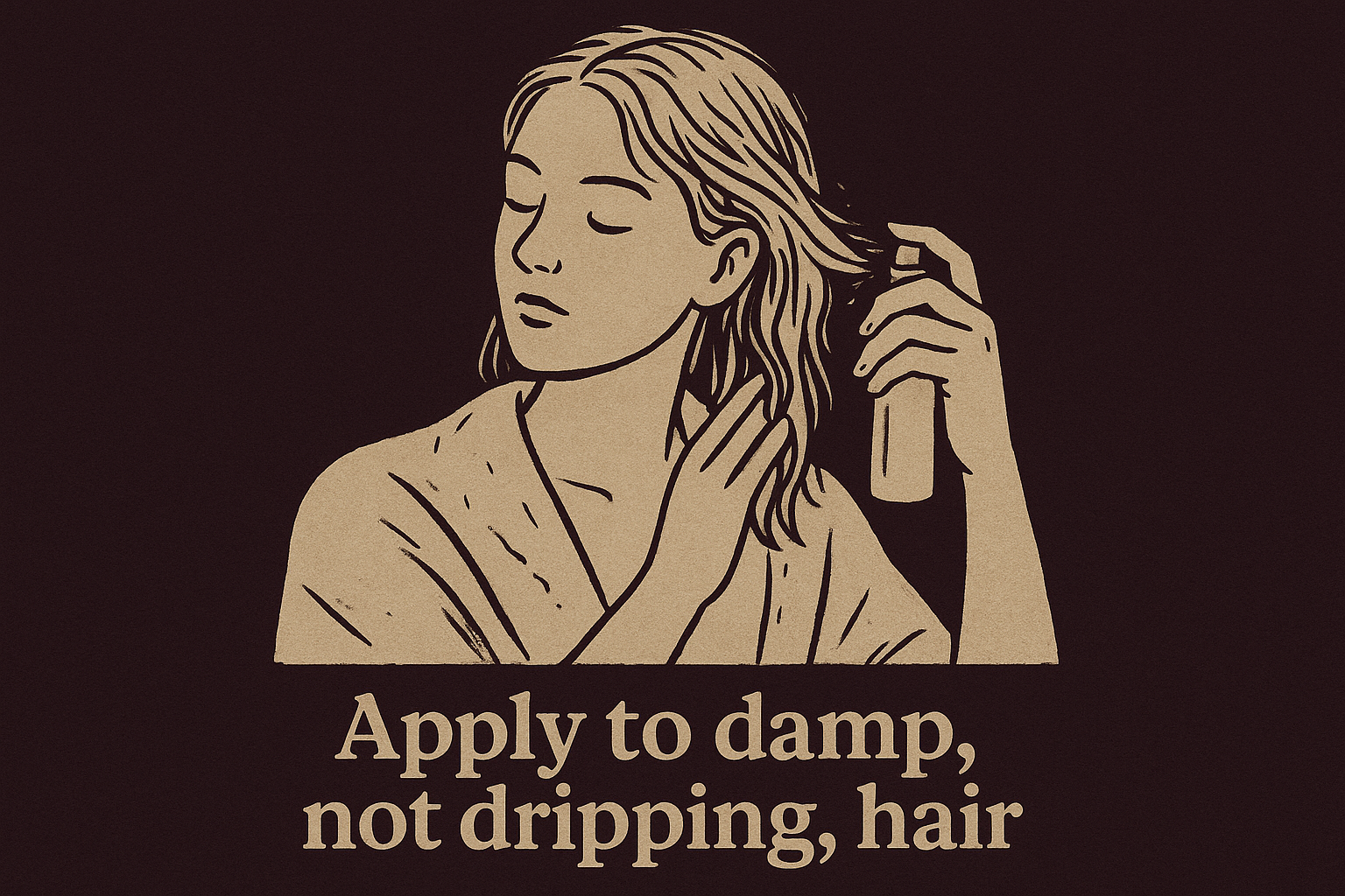 Apply to damp, not dripping, hair