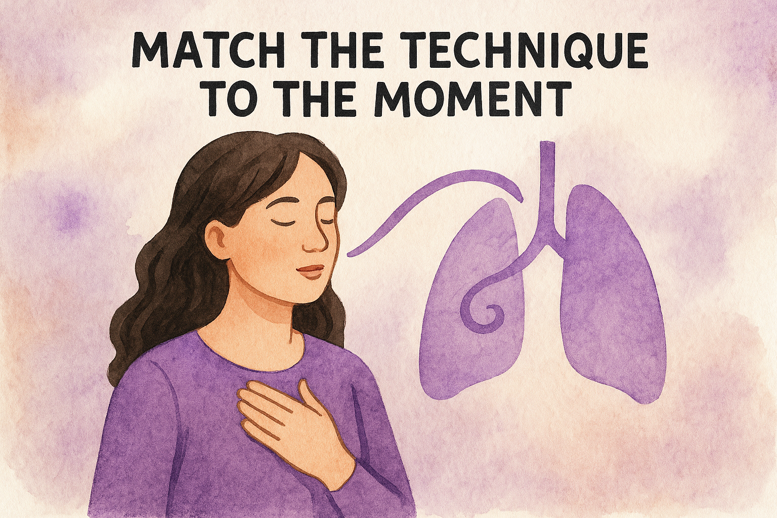 Match the technique to the moment