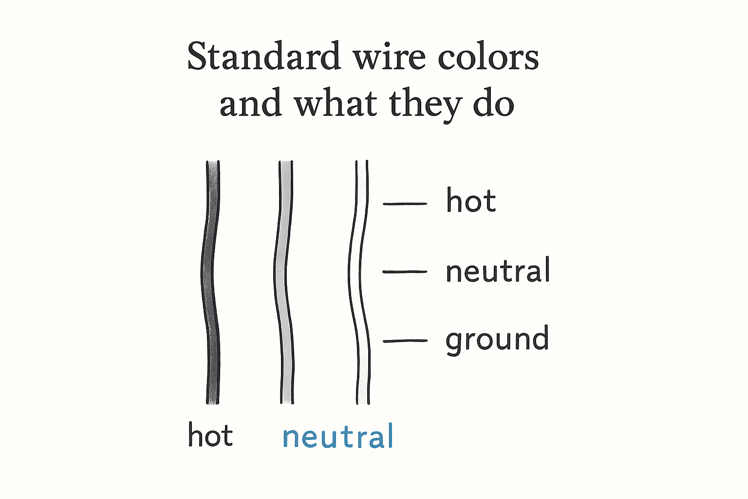 Standard wire colors and what they do