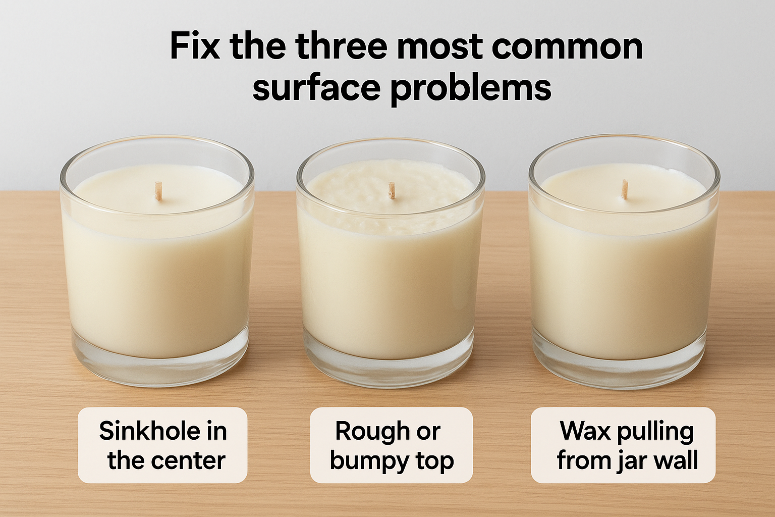Fix the three most common surface problems