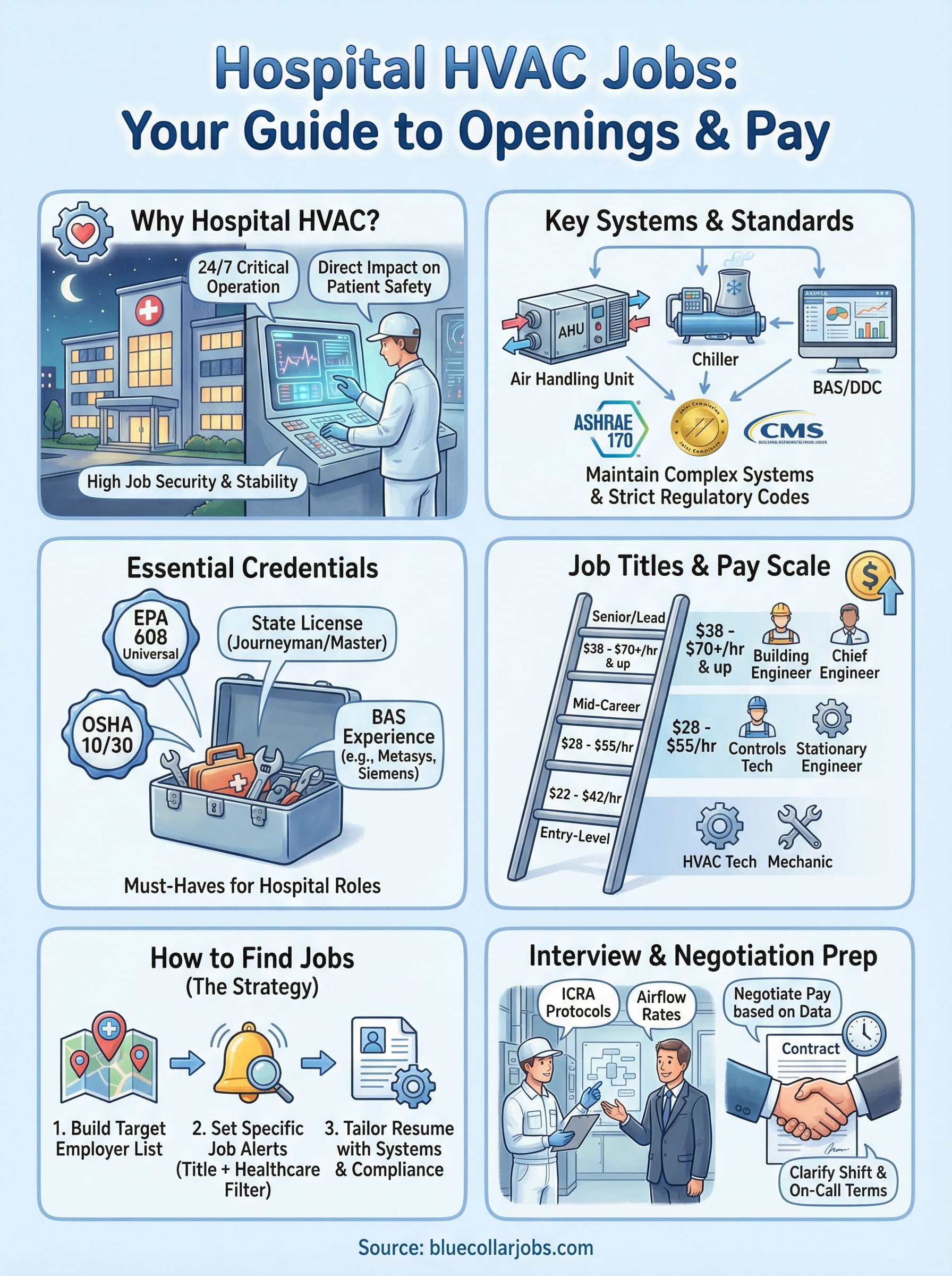 hospital hvac jobs infographic