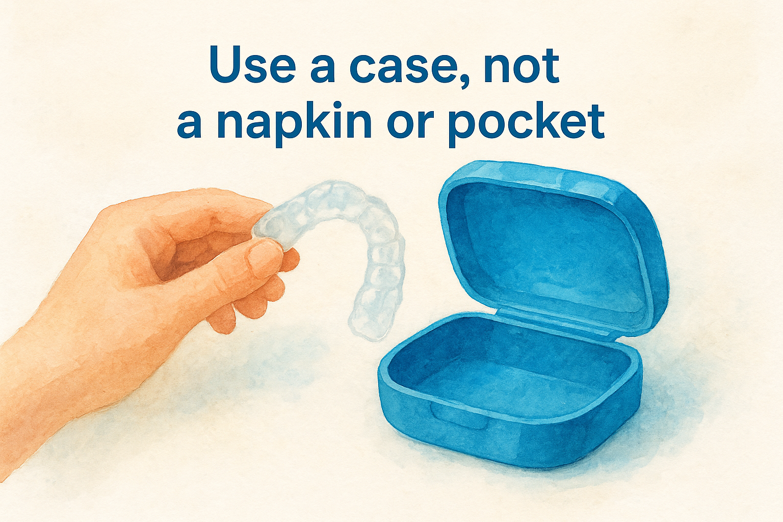 Use a case, not a napkin or pocket