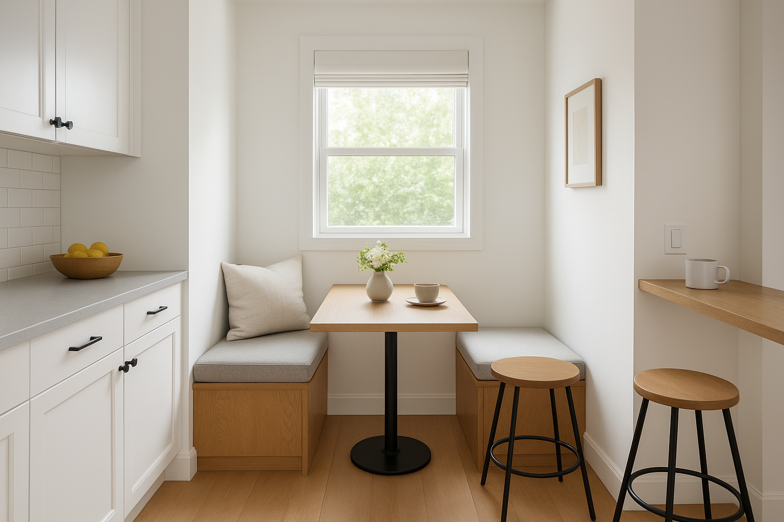 13. Build a dining nook at the end