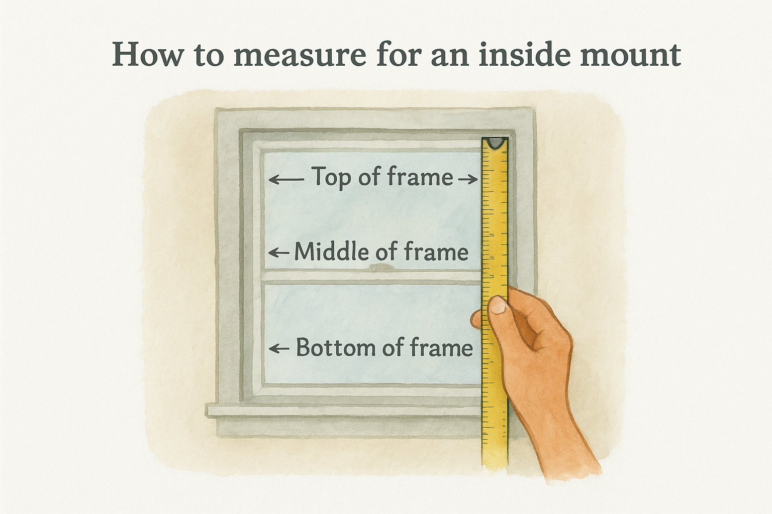 How to measure for an inside mount