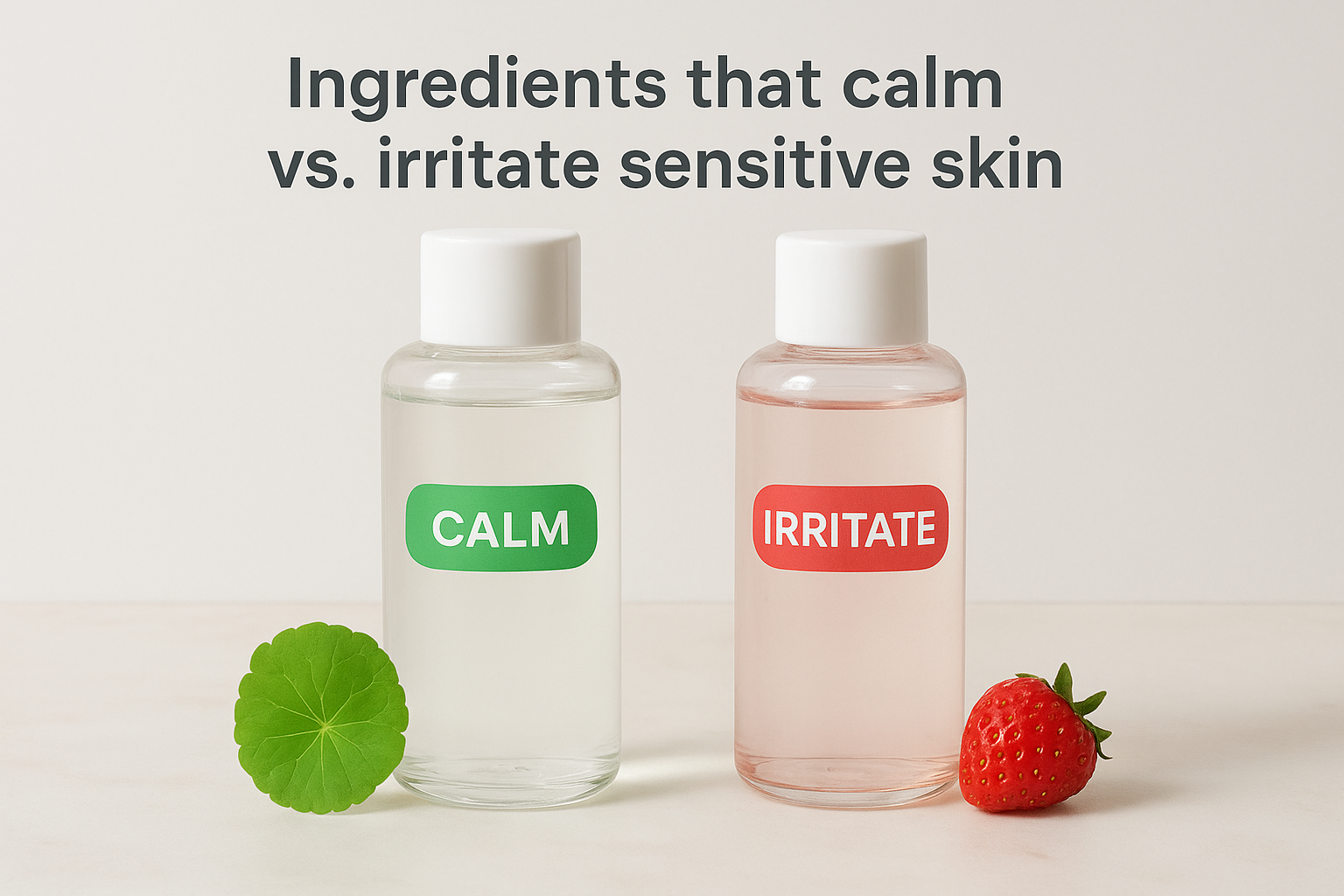 Ingredients that calm vs. irritate sensitive skin