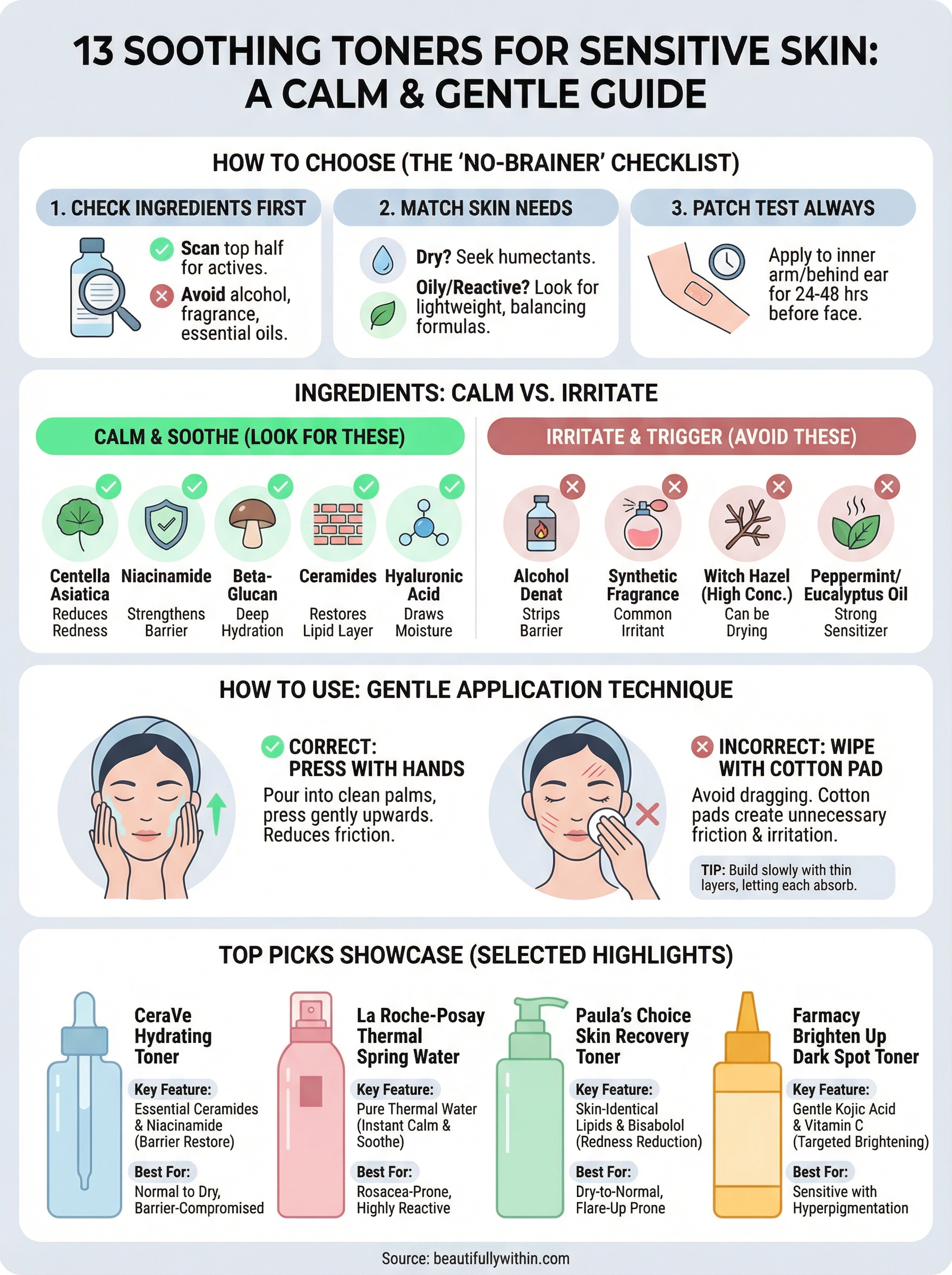 soothing toner for sensitive skin infographic