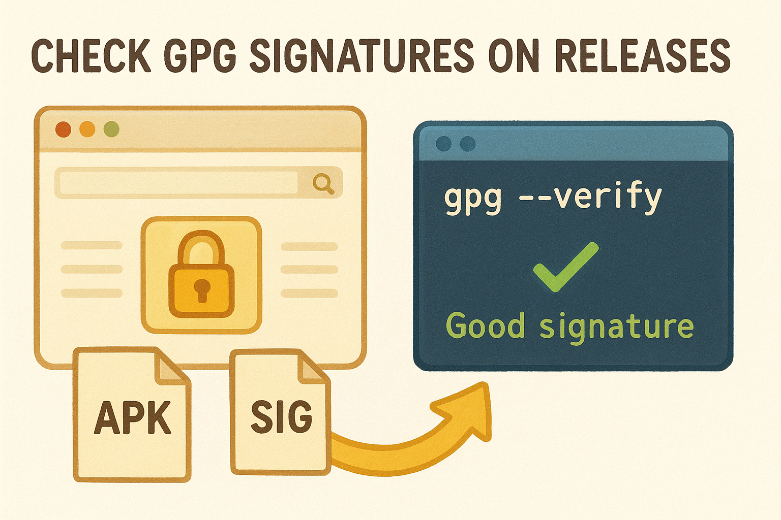 Check GPG signatures on releases