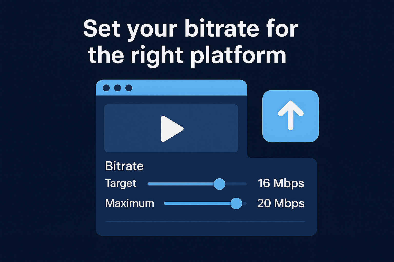 Set your bitrate for the right platform