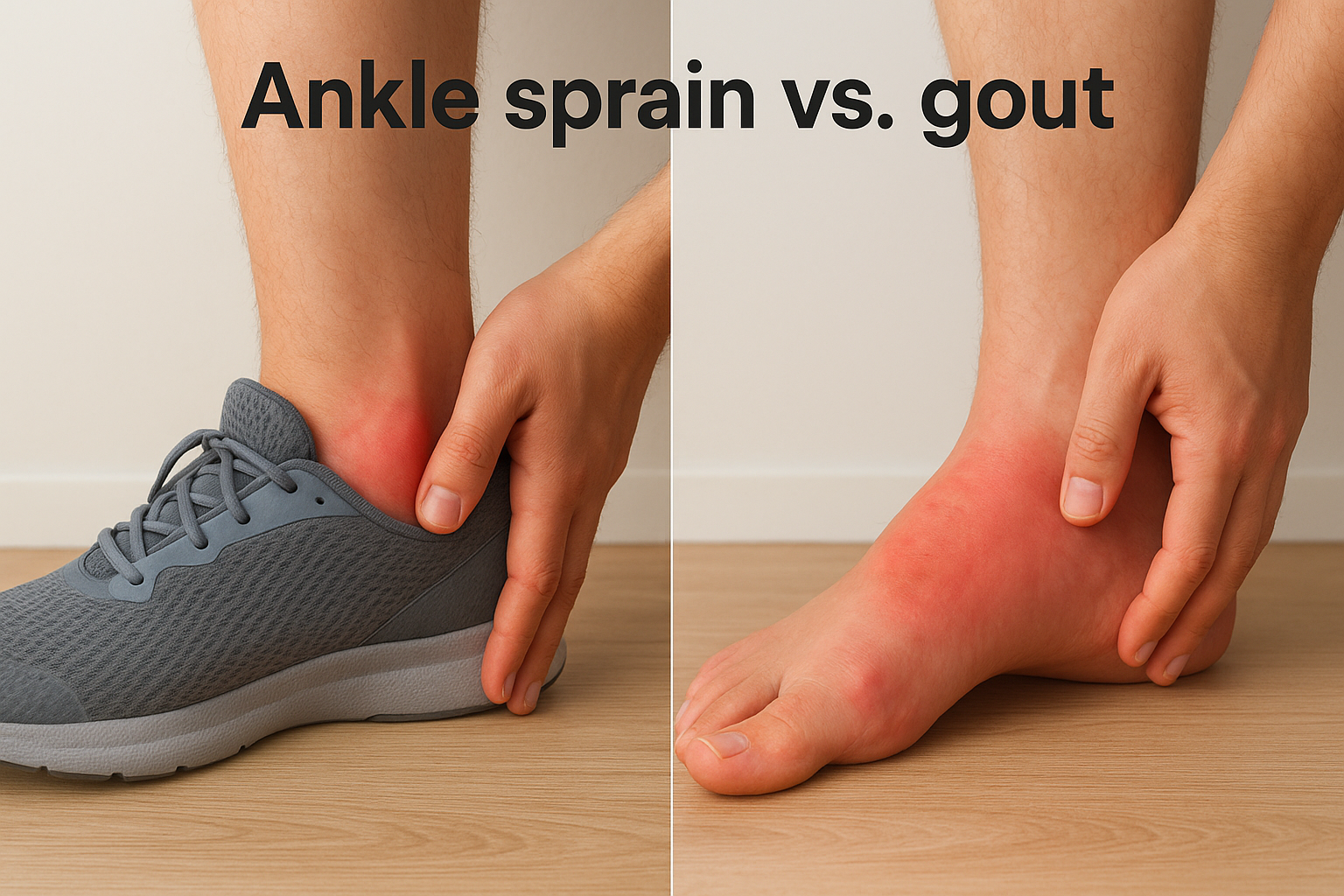 Ankle sprain vs. gout
