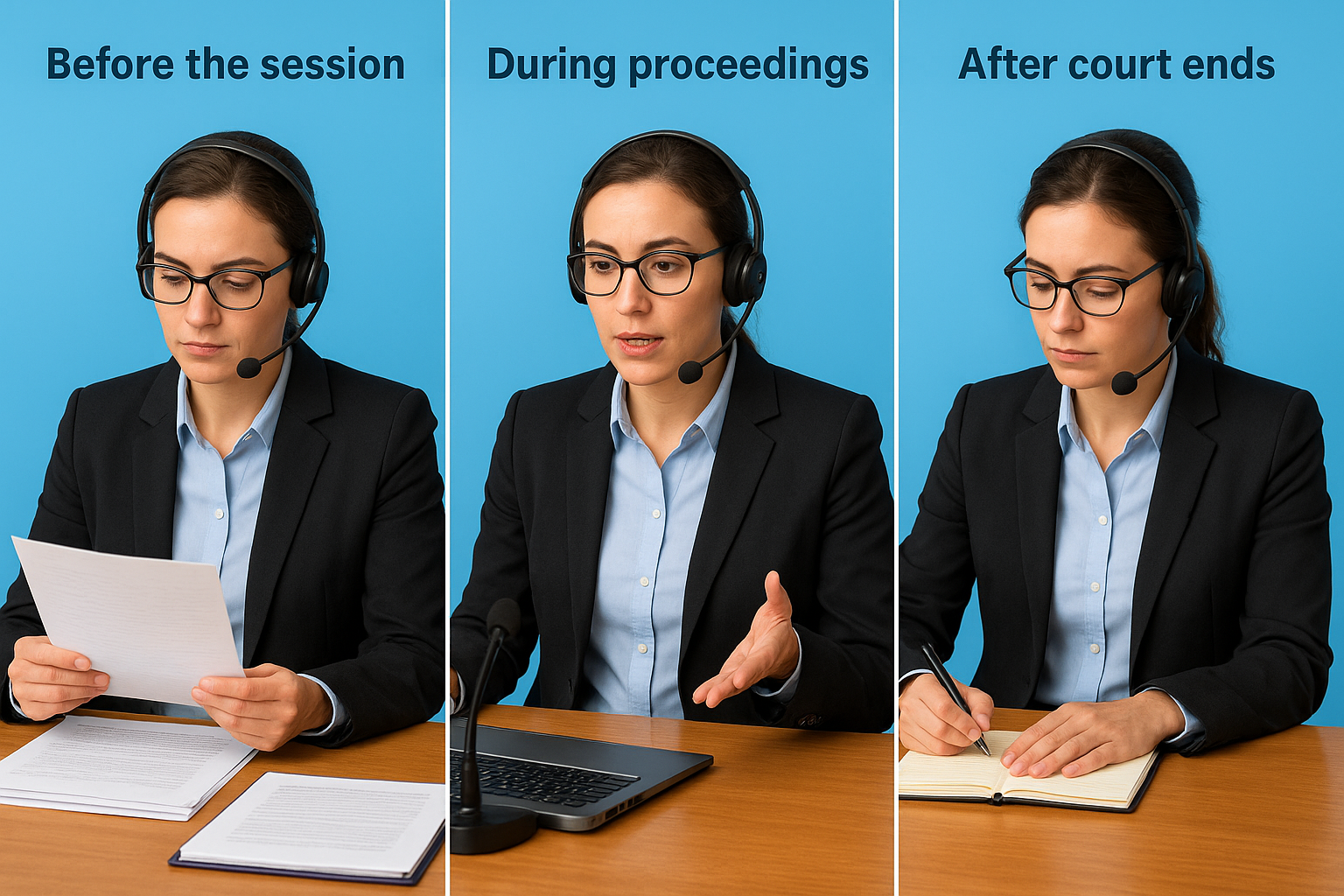 Core duties before, during, and after court