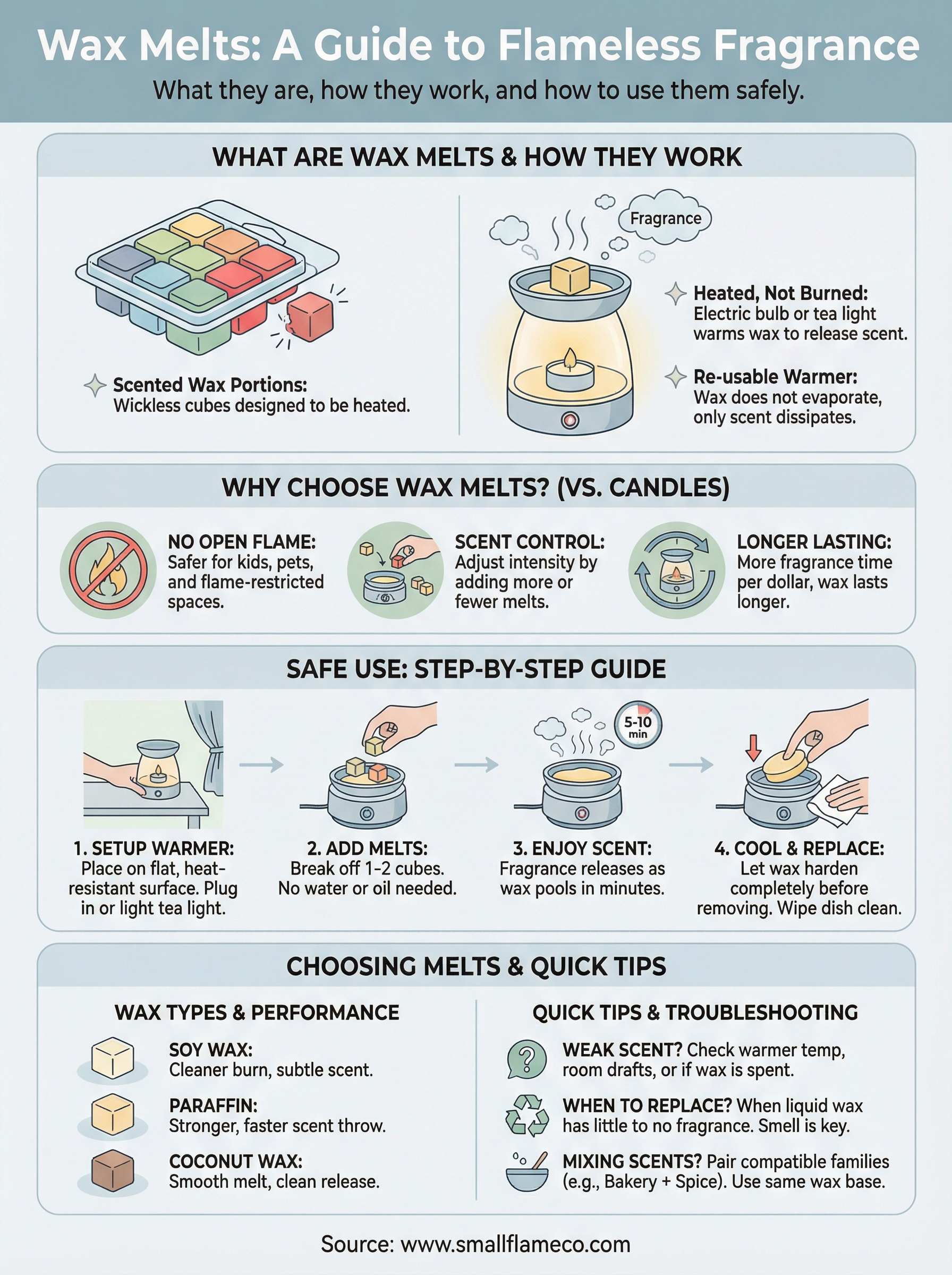 what are wax melts infographic
