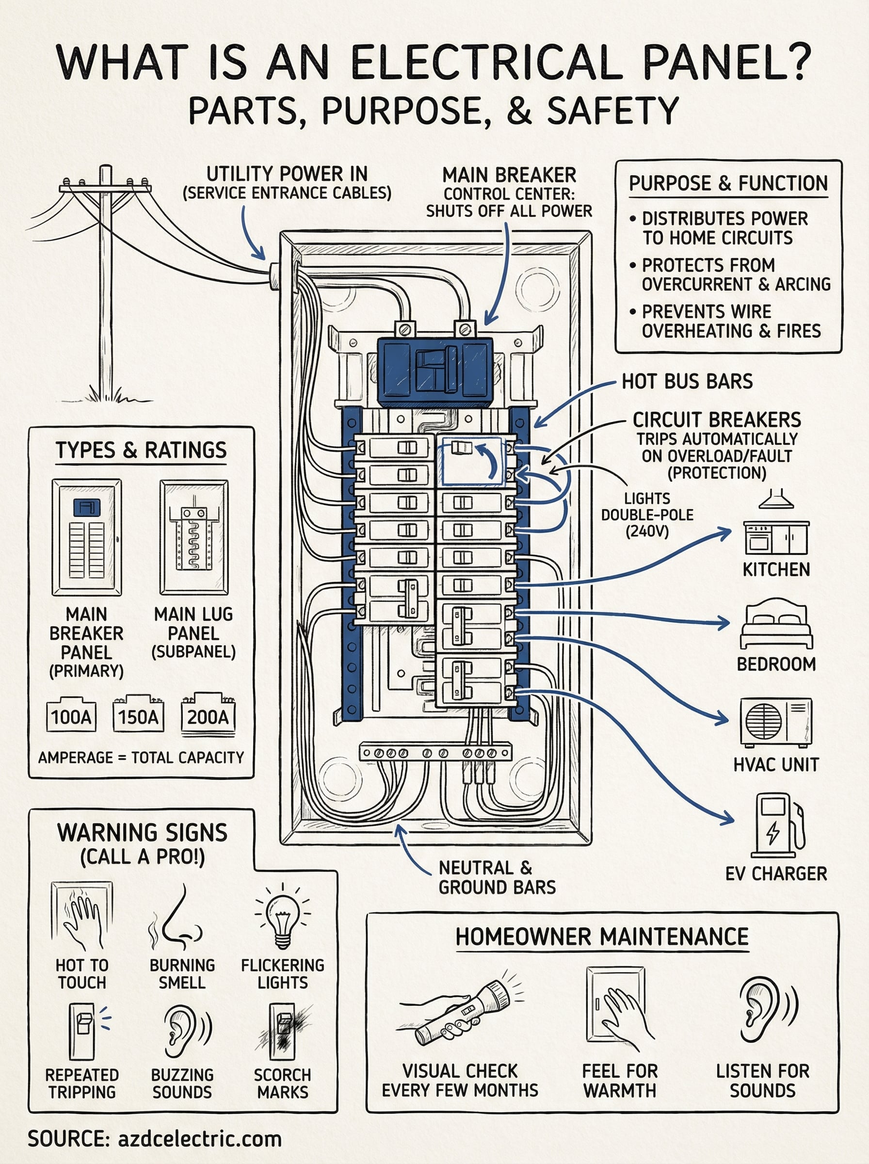 What Is An Electrical Panel? Parts, Purpose, And Safety ⚡ AZ DC Electric
