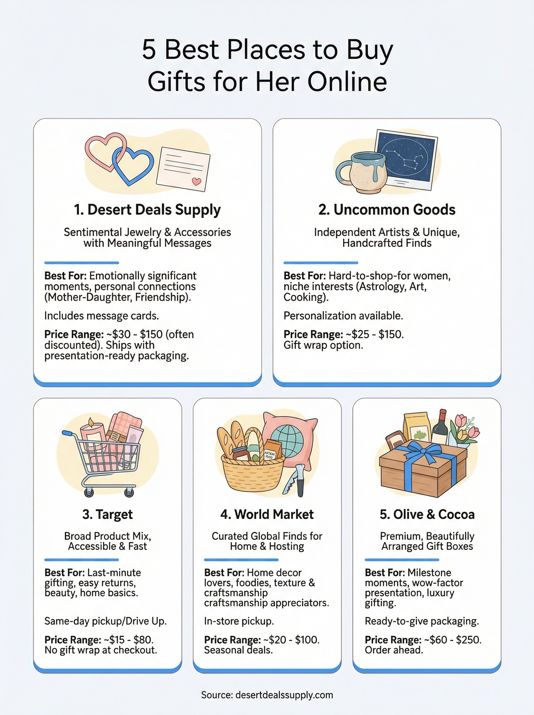 buy gifts for her online infographic