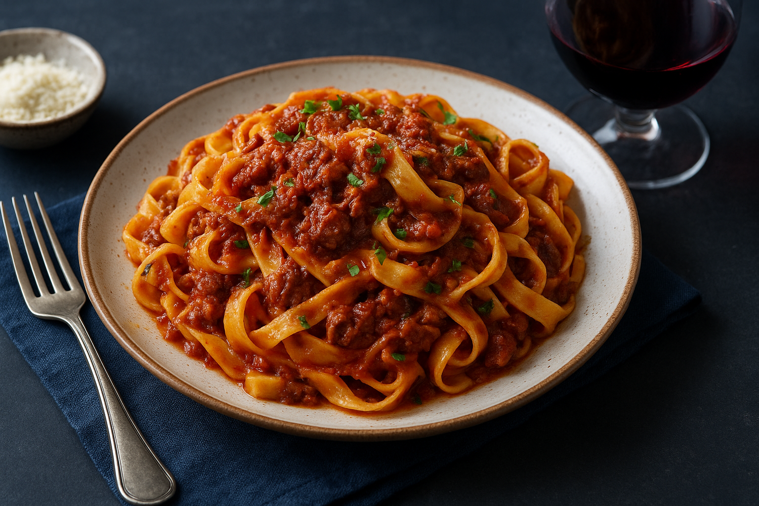 3. Tagliatelle or pappardelle with ragu