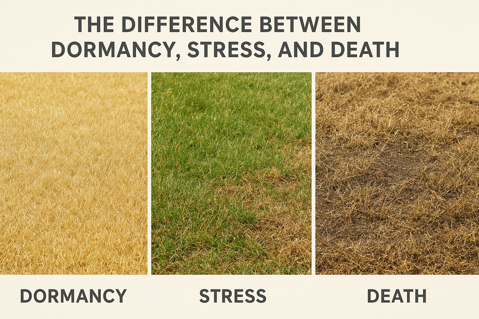 The difference between dormancy, stress, and death