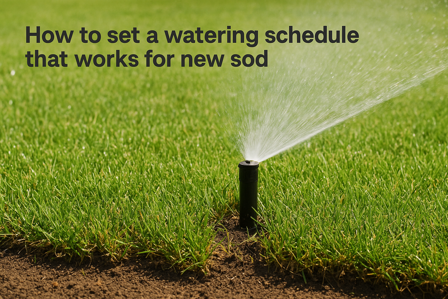 How to set a watering schedule that works for new sod