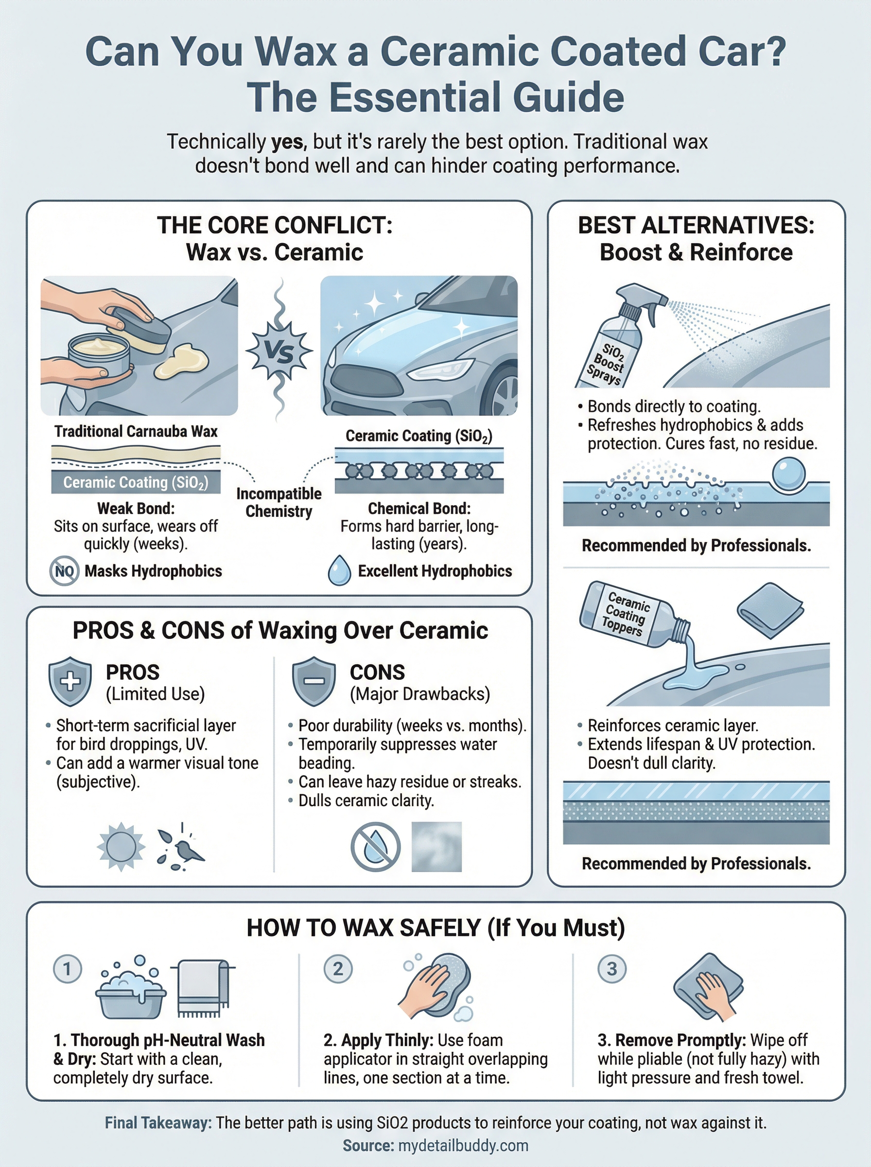 can you wax a ceramic coated car infographic